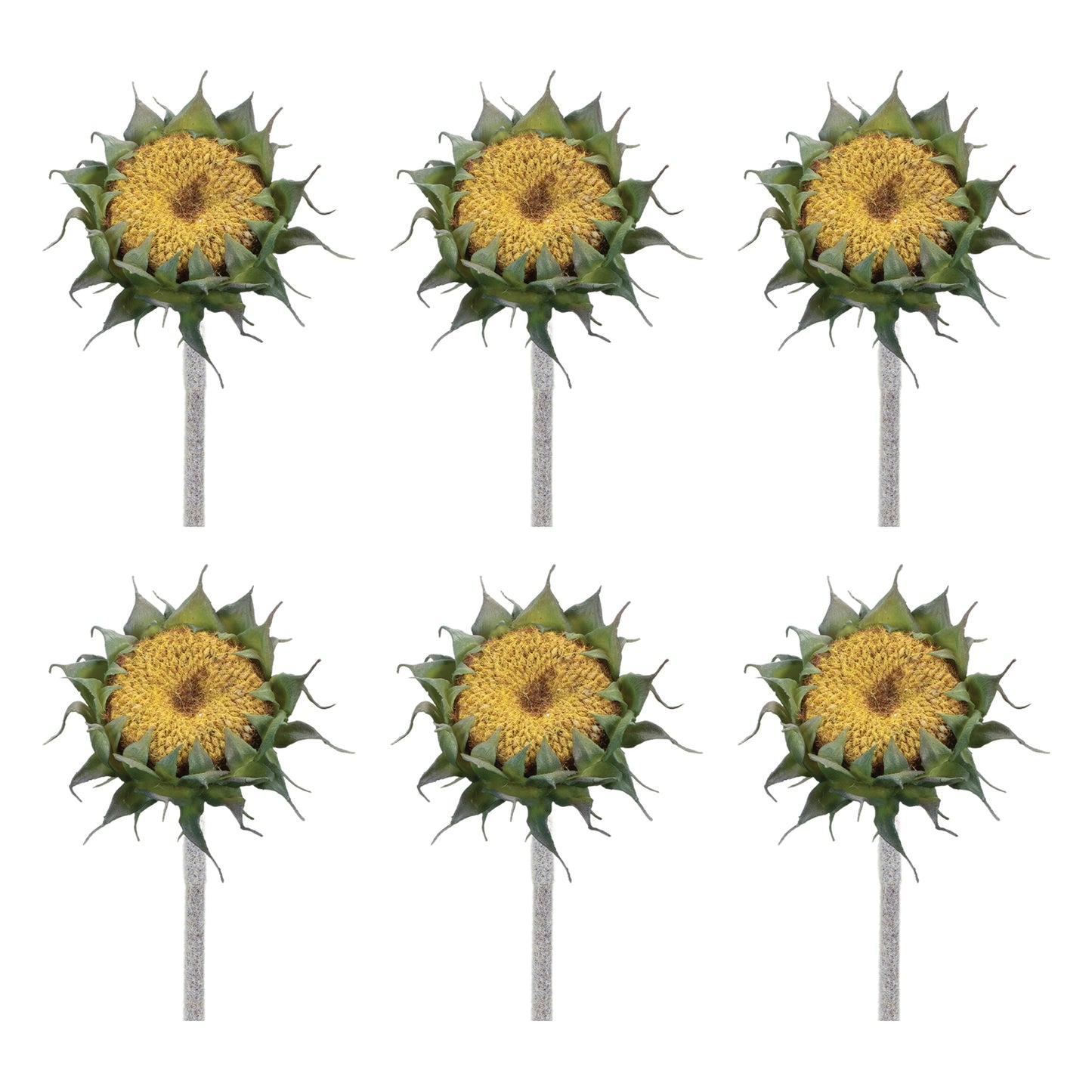 Yellow Sunflower Stem (Set of 6)