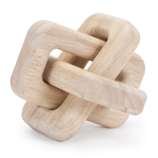 Square Linked Décor (Set of 3) 4.5"L x 3"H Wood