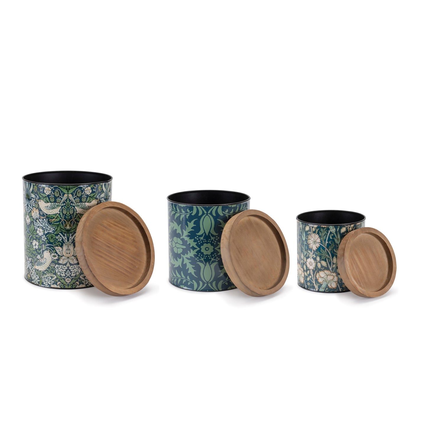 Round William Morris Canister (Set of 3)