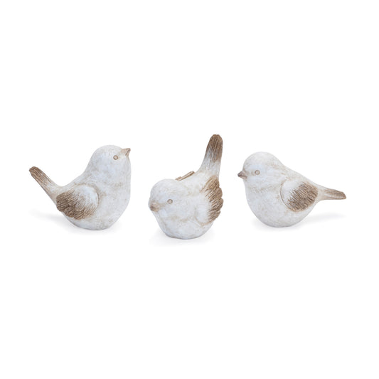 Bird (Set of 6) 3.5"H, 4"H, 4.5"H Resin