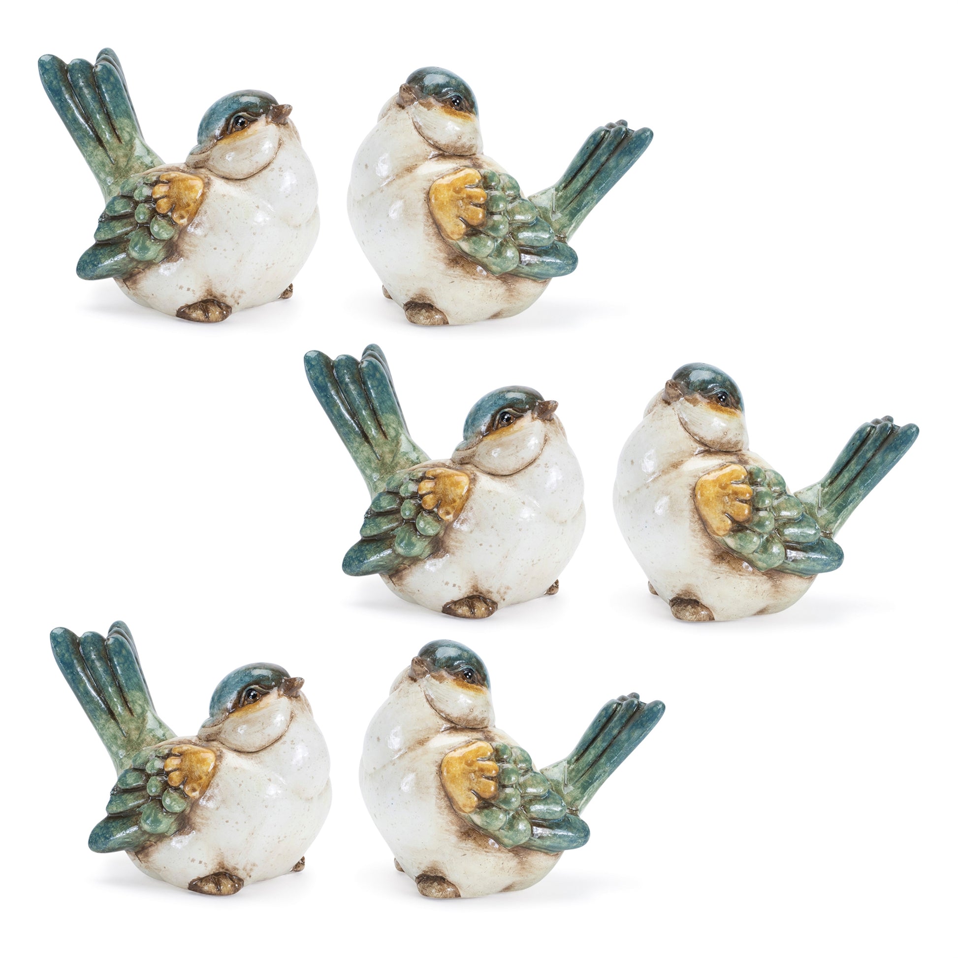 Terra Cotta Bird Figurine (Set of 6)