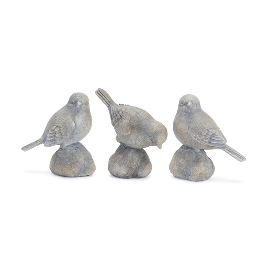 Bird (Set of 6) 3.5"H, 3.75"H, 4"H Resin