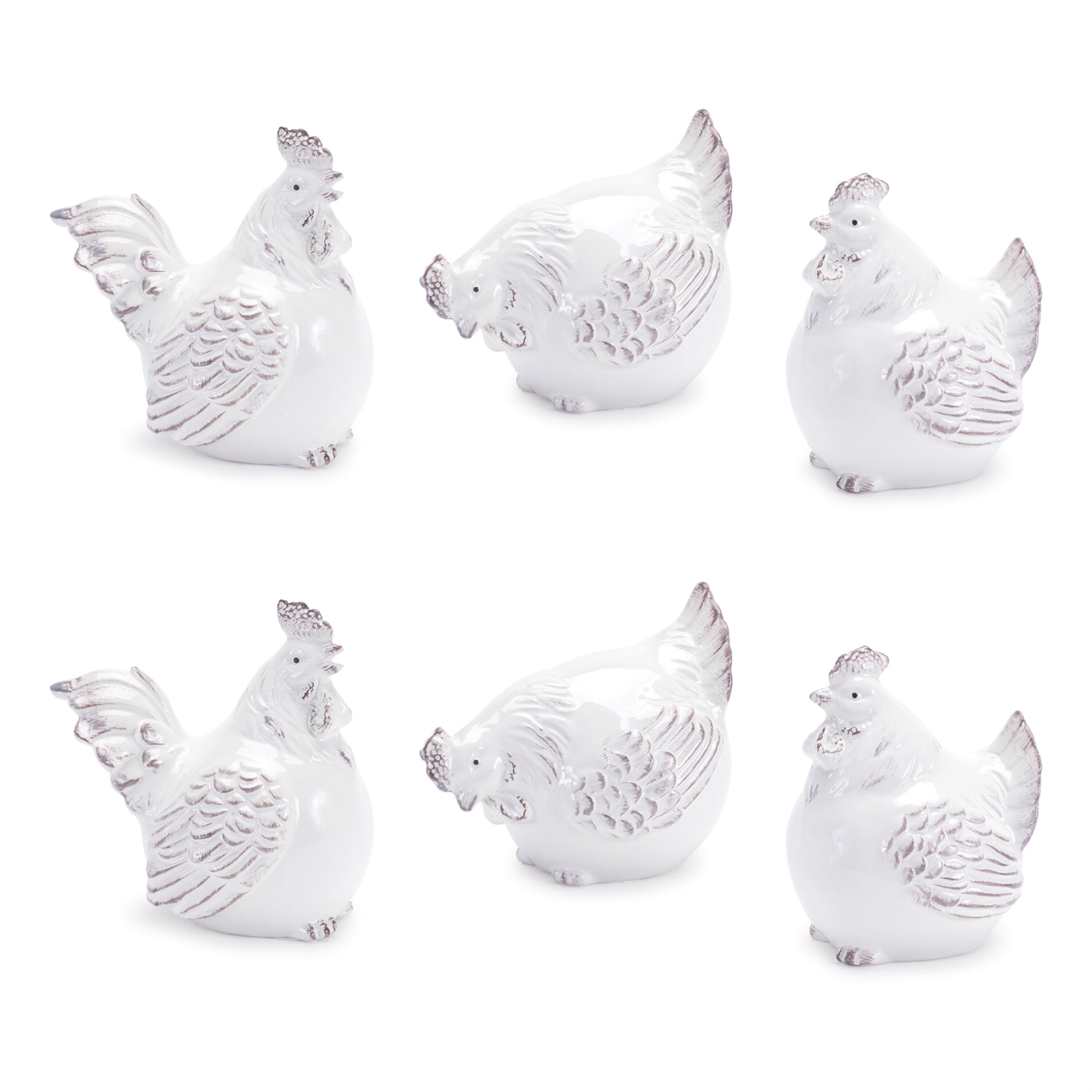 Ceramic Chicken Decor (Set of 6)