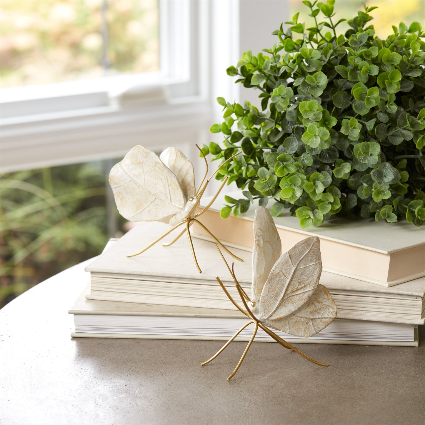 Leaf Butterfly Shelf Sitter (Set of 2)
