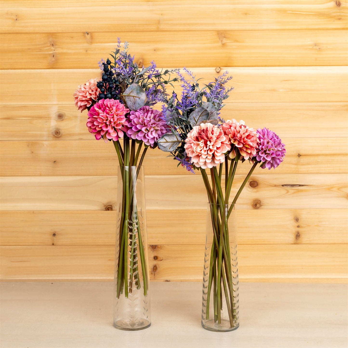 Mixed Zinnia Floral Bouquet (Set of 2)