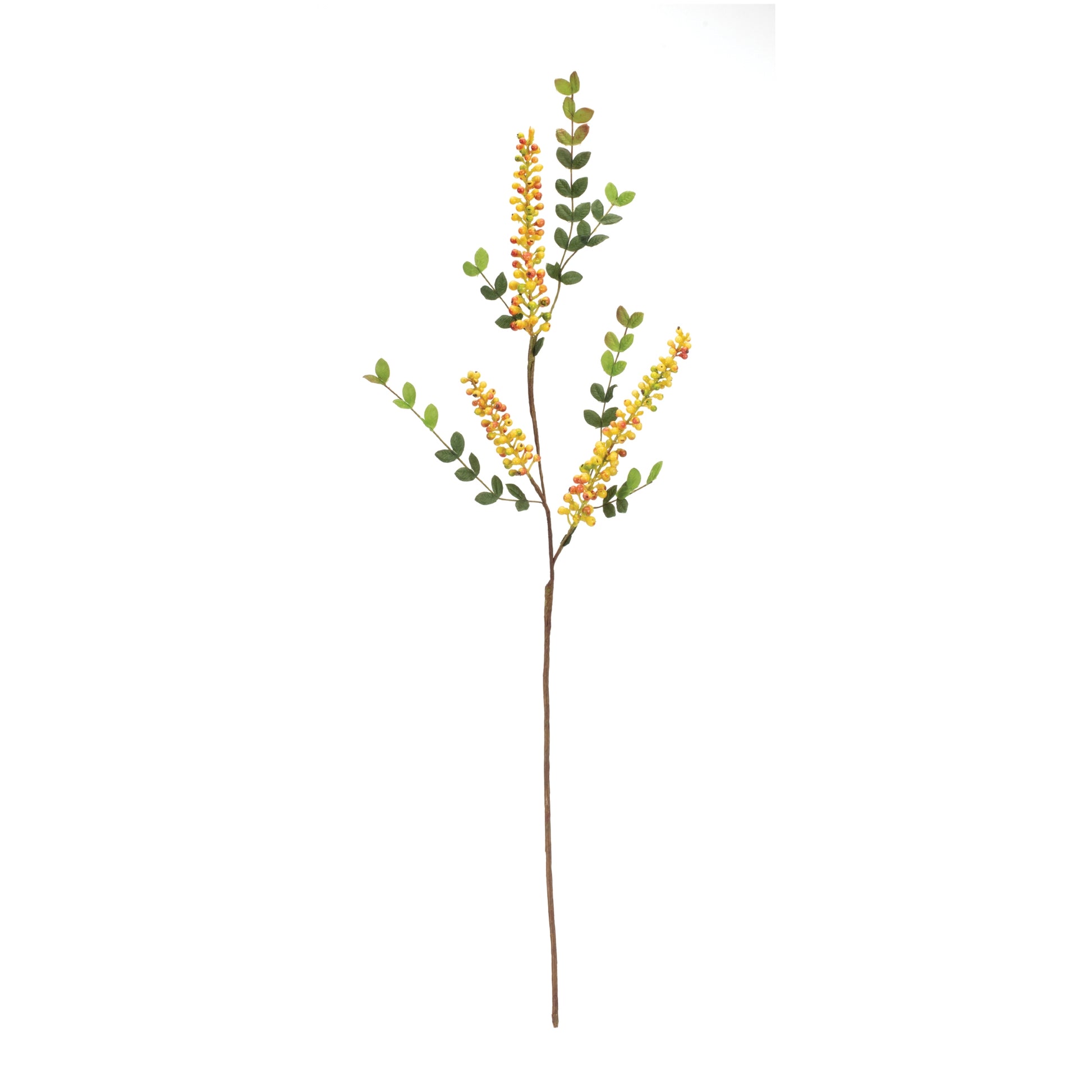 Yellow Berry Foliage Spray (Set of 6)