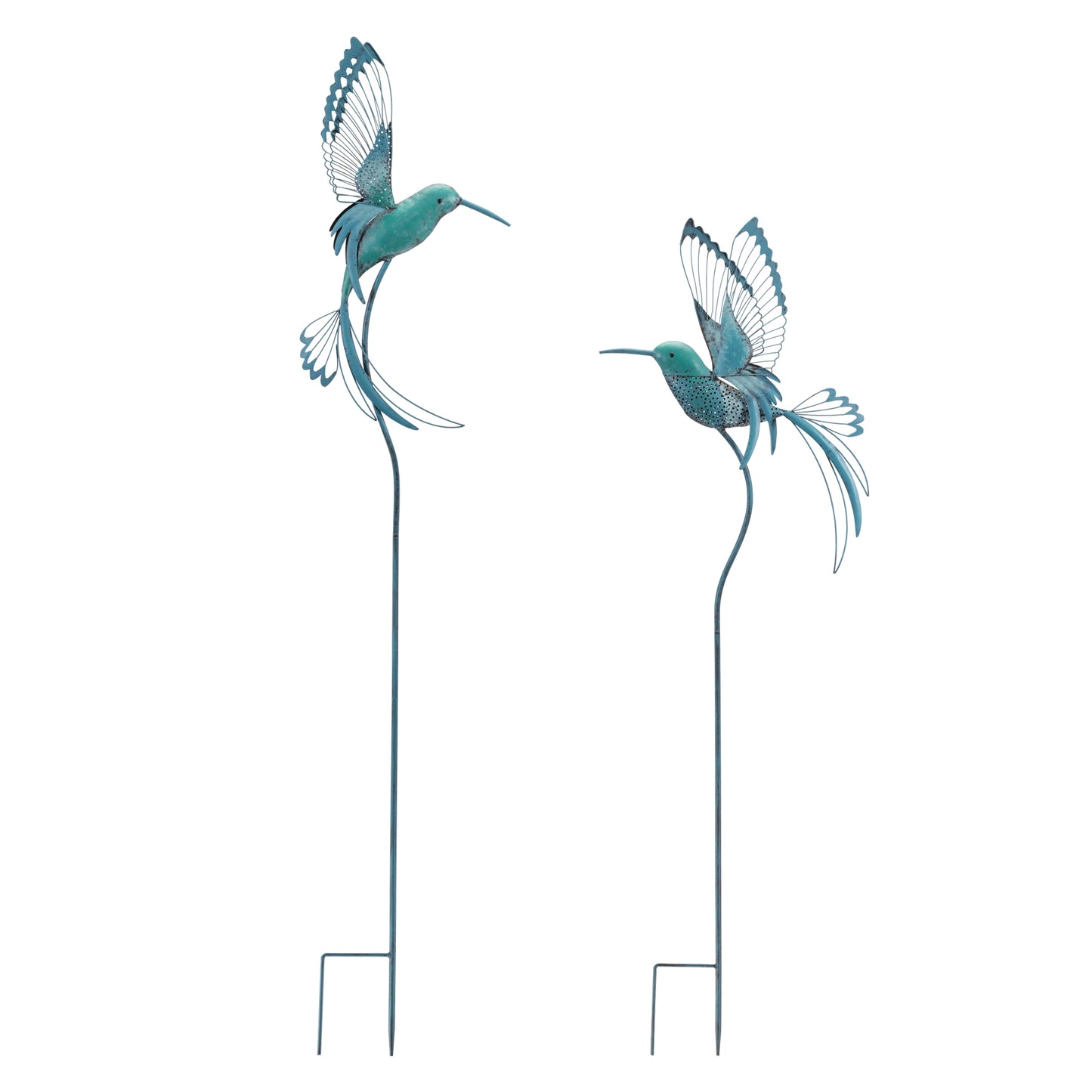 Hummingbird Garden Stake (Set of 2) 45"H, 53"H Iron