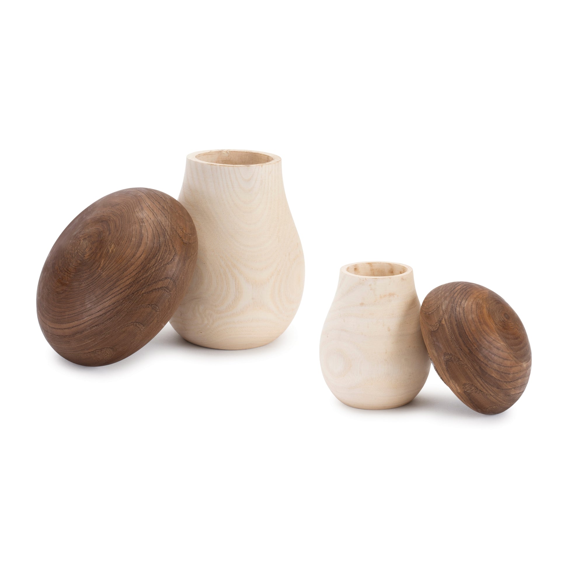 Wood Mushroom Box Decor (Set of 2)