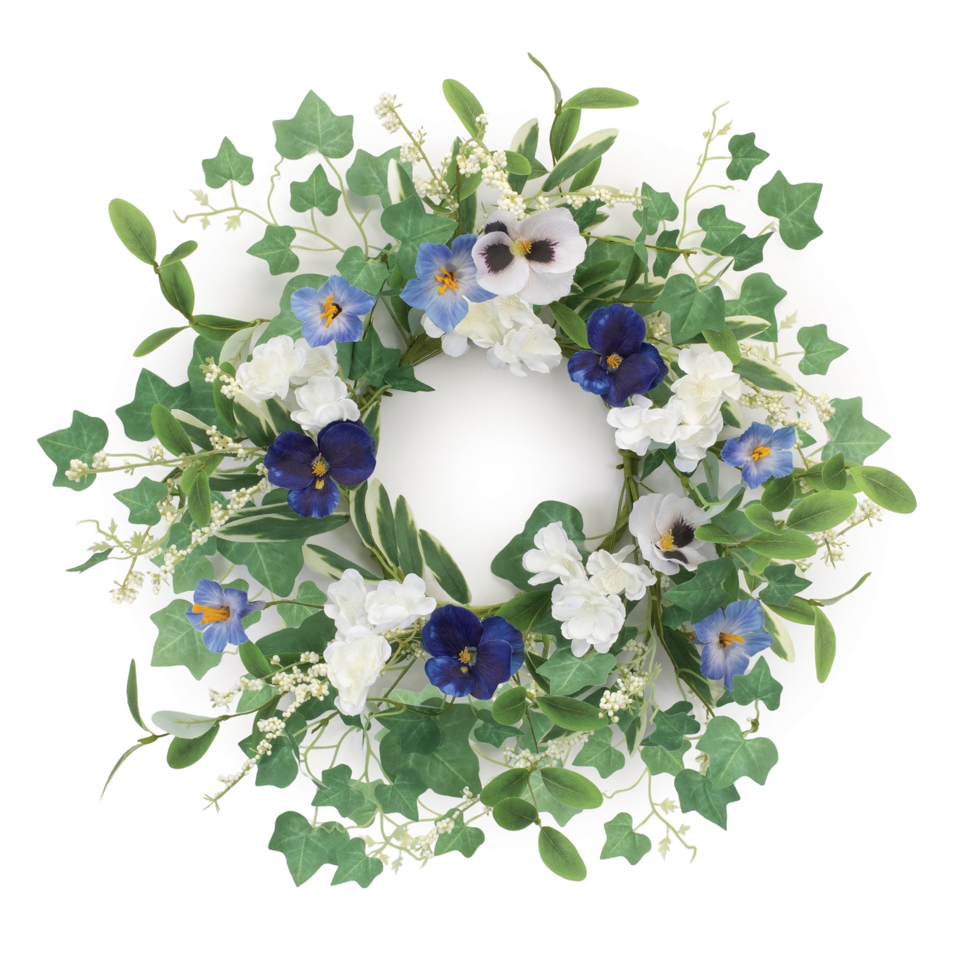 Mixed Petunia Pansy Candle Ring 16"D