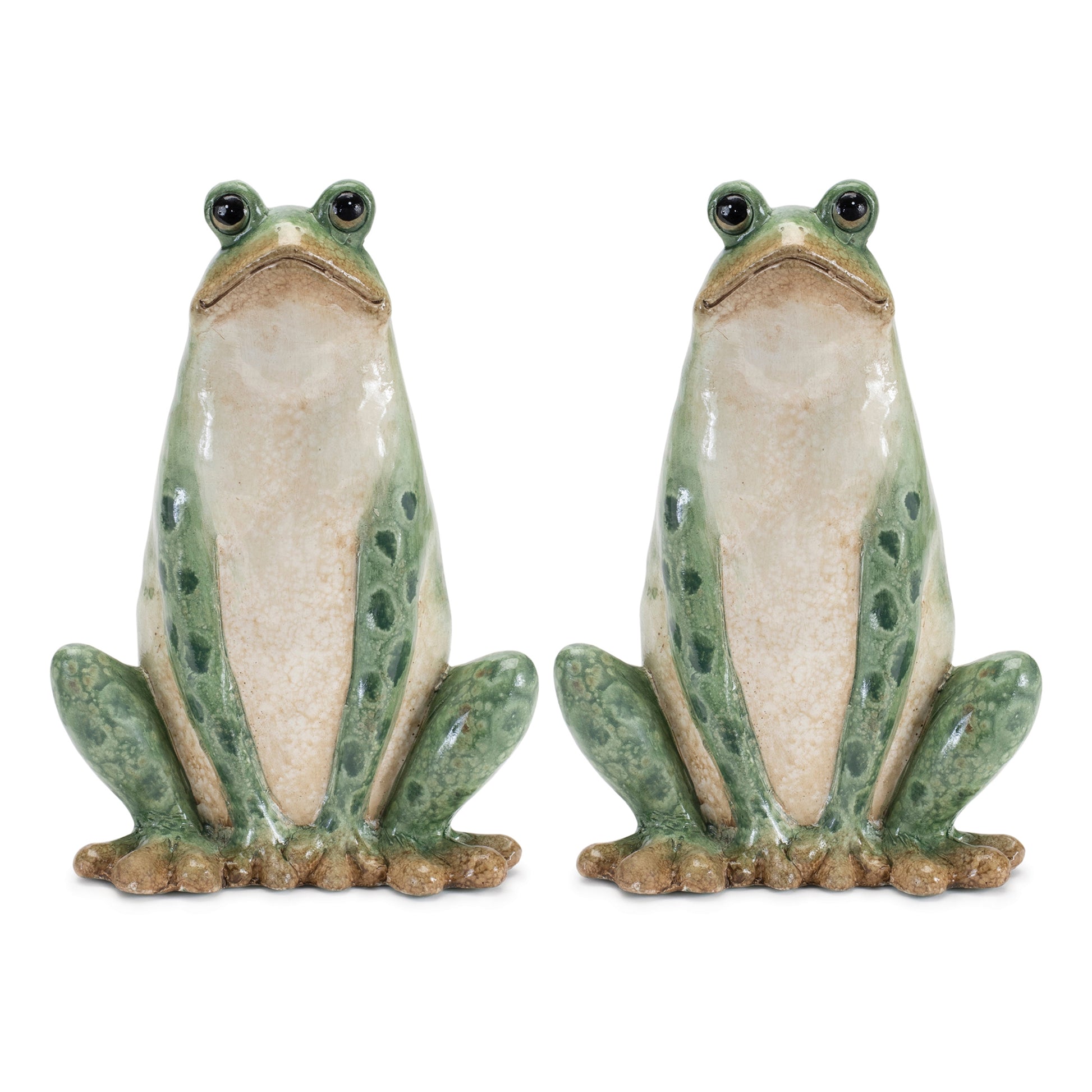 Ceramic Garden Frog Statue (Set of 2)