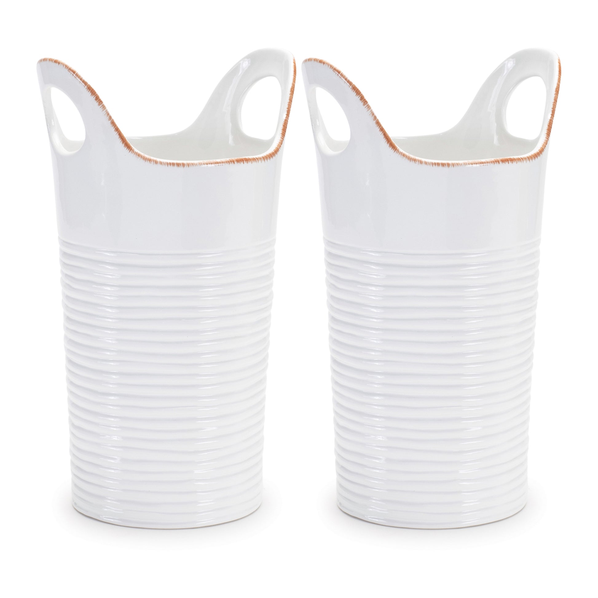 Ceramic Bucket Vase (Set of 2)