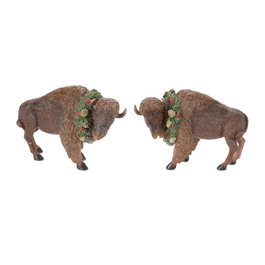 Winter Bison Figurine (Set of 4)