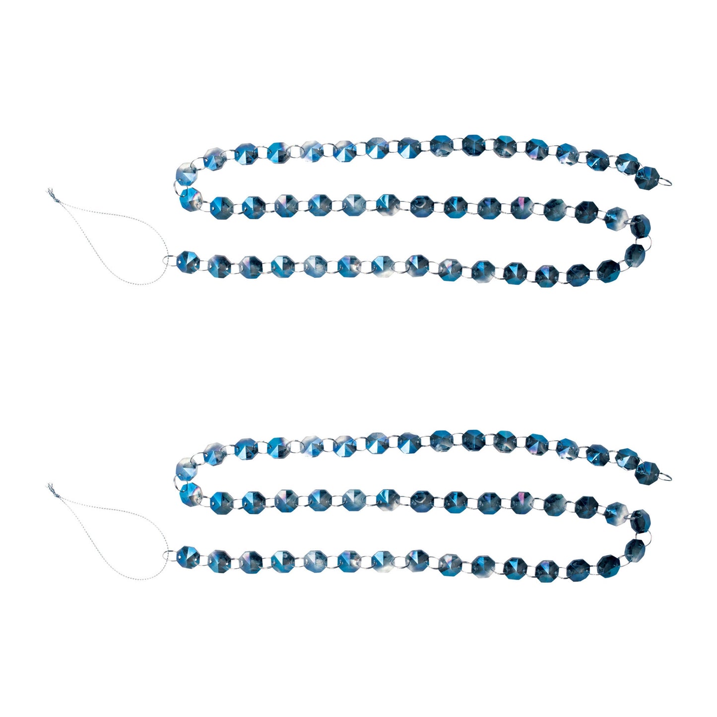 Iridescent Glass Jewel Garland (Set of 2)
