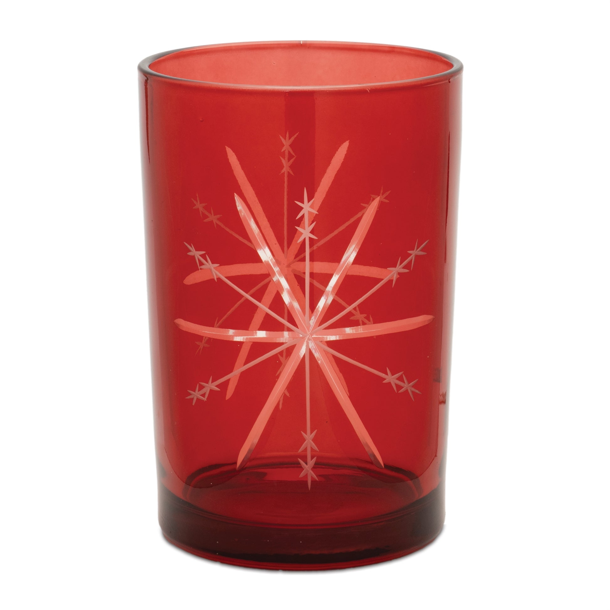 Glass Snowflake Votive Holder (Set of 2)