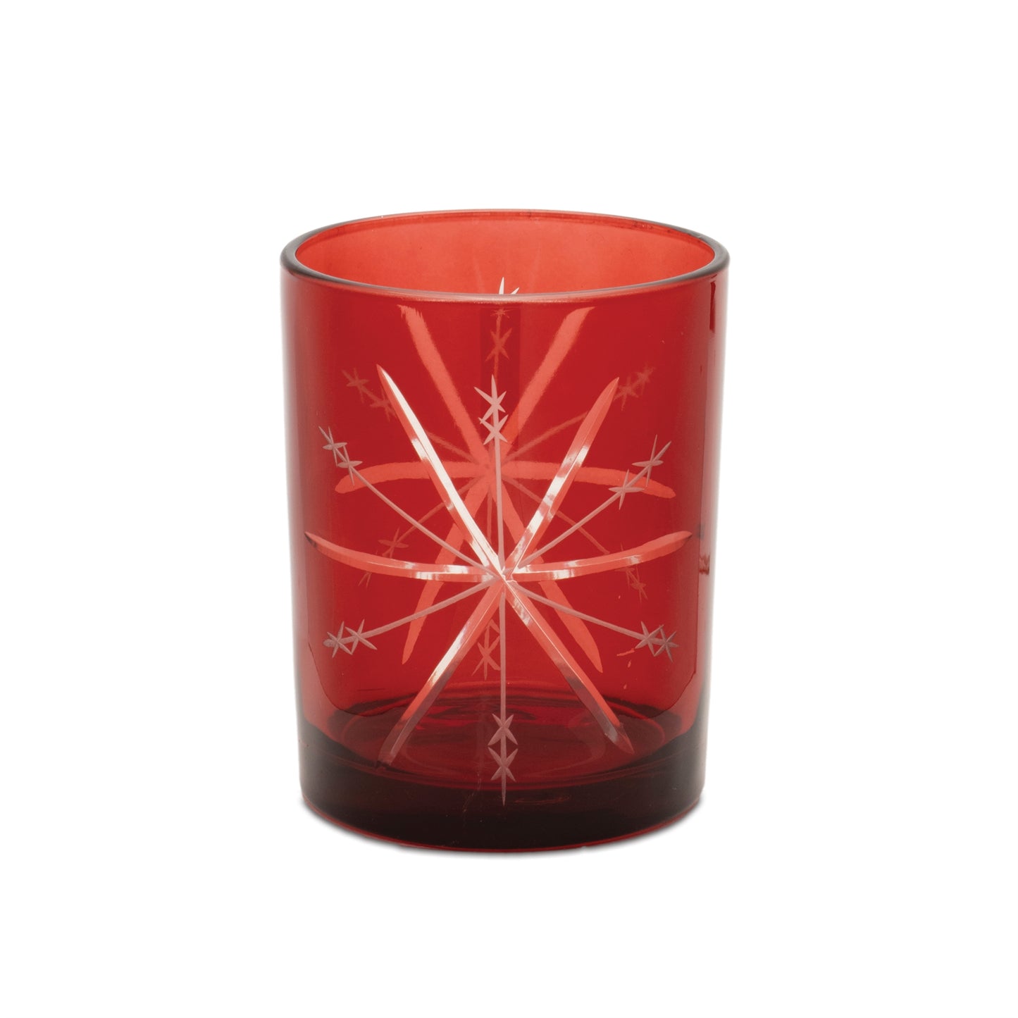 Glass Snowflake Votive Holder (Set of 2)