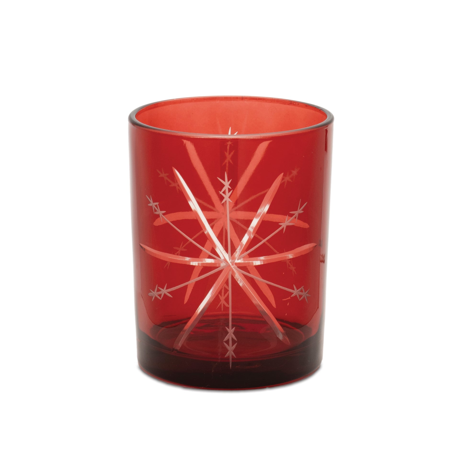 Glass Snowflake Votive Holder (Set of 2)
