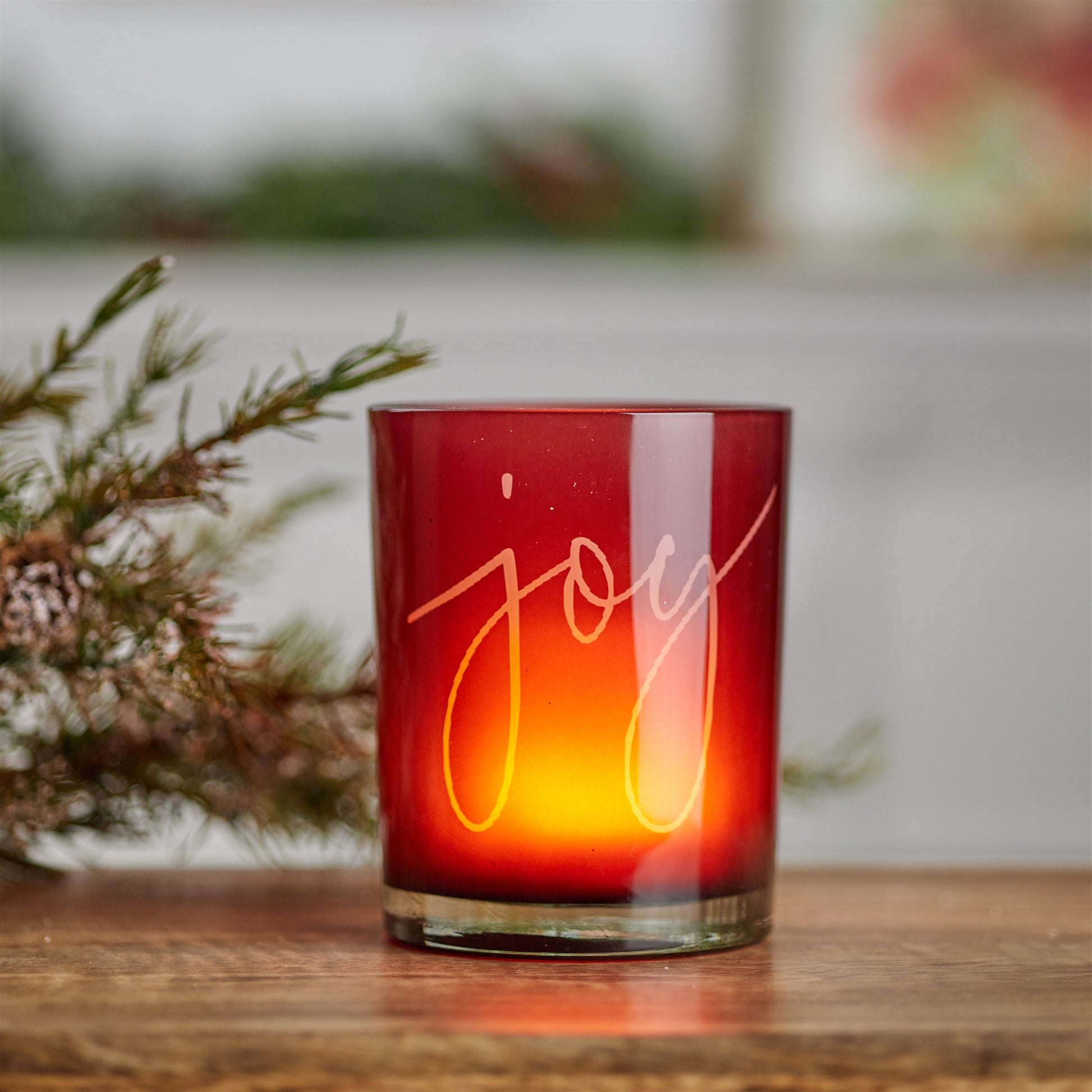 Joy Glass Votive Holder (Set of 2)