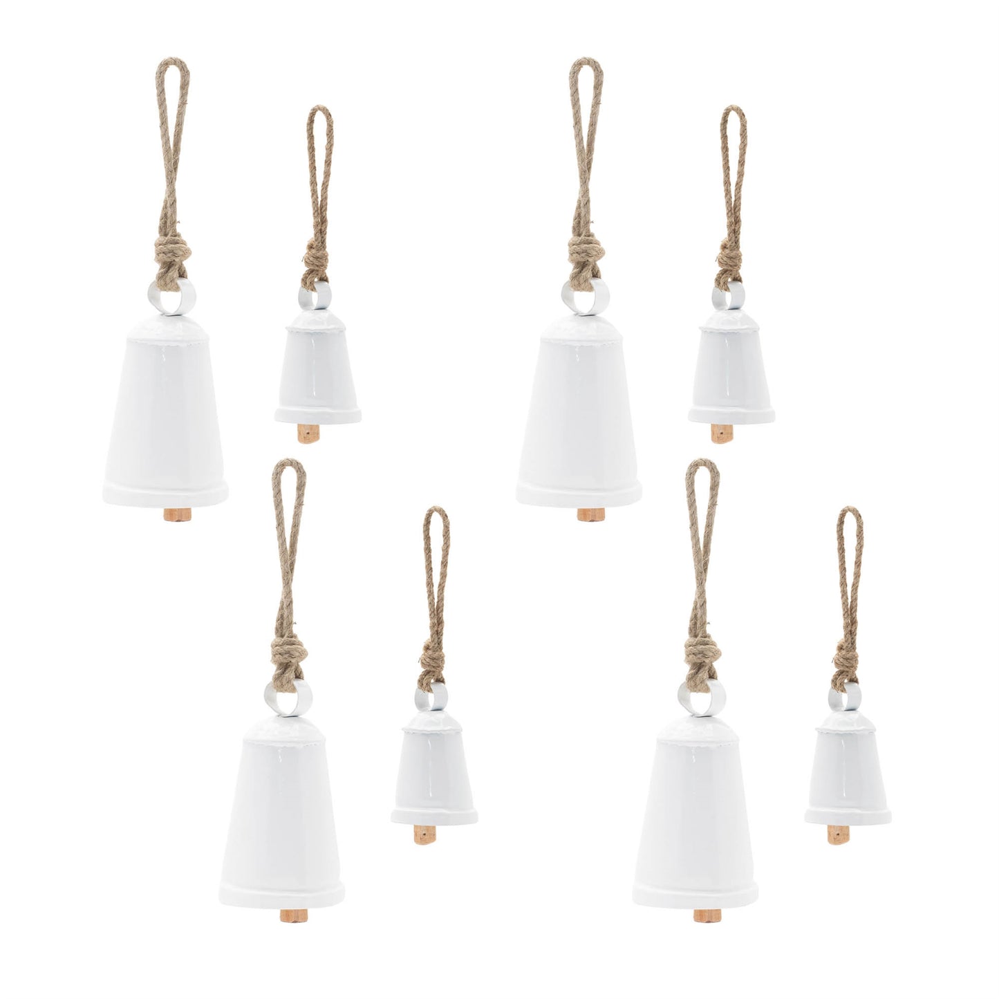 Rustic Metal Bell Ornament (Set of 8)