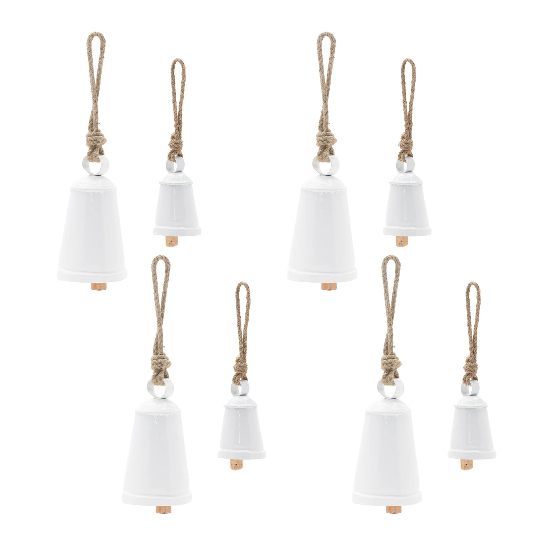 Rustic Metal Bell Ornament (Set of 8)