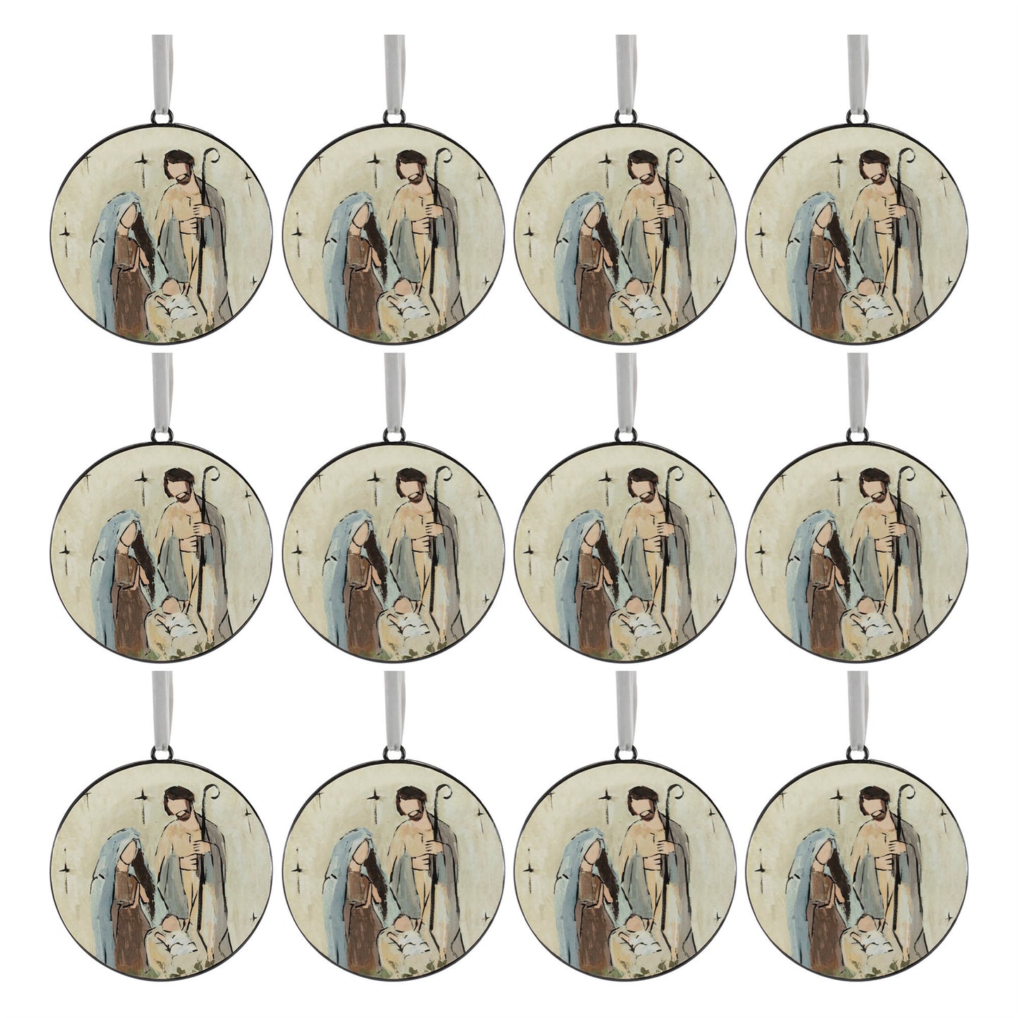Holy Family Disc Ornament (Set of 12)