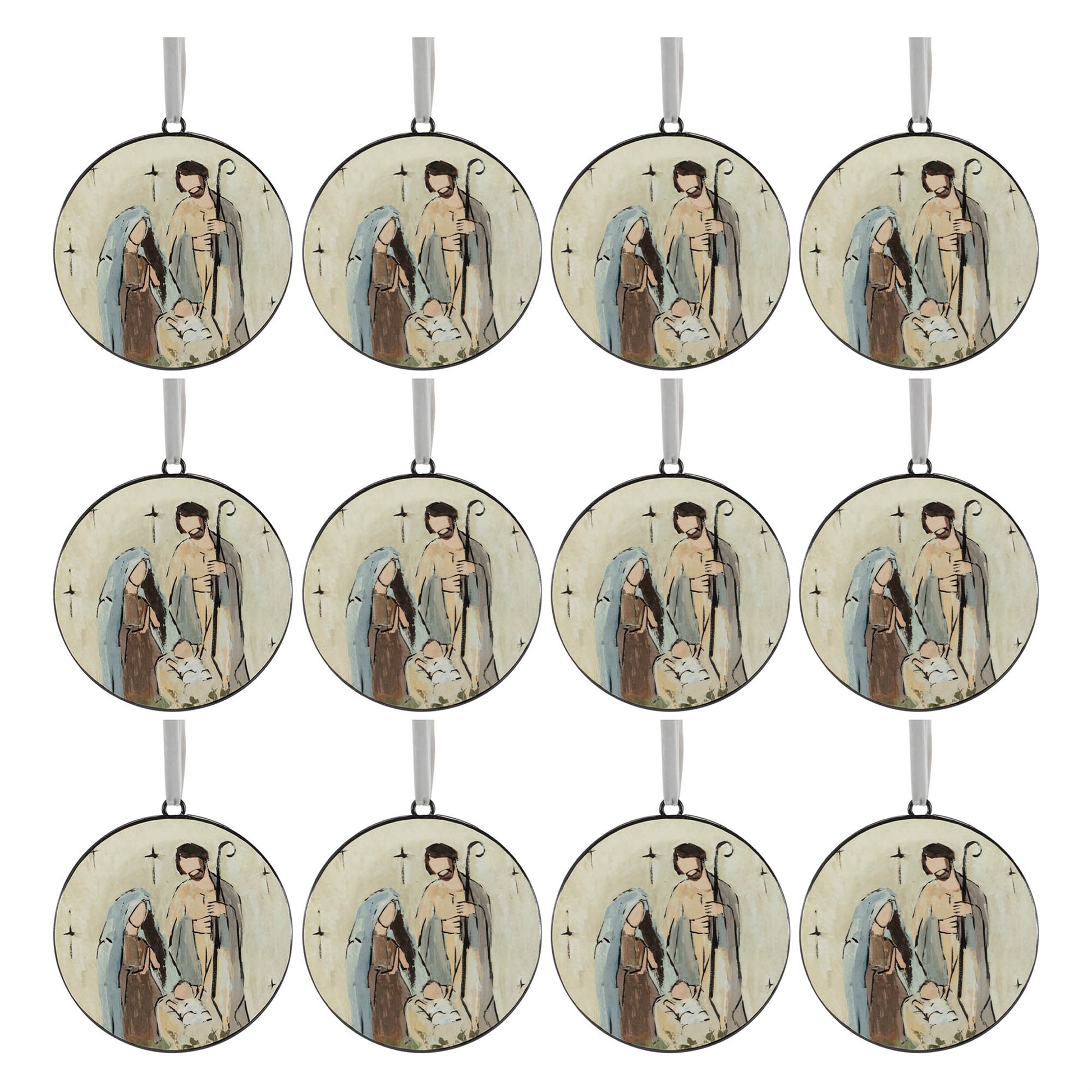 Holy Family Disc Ornament (Set of 12)