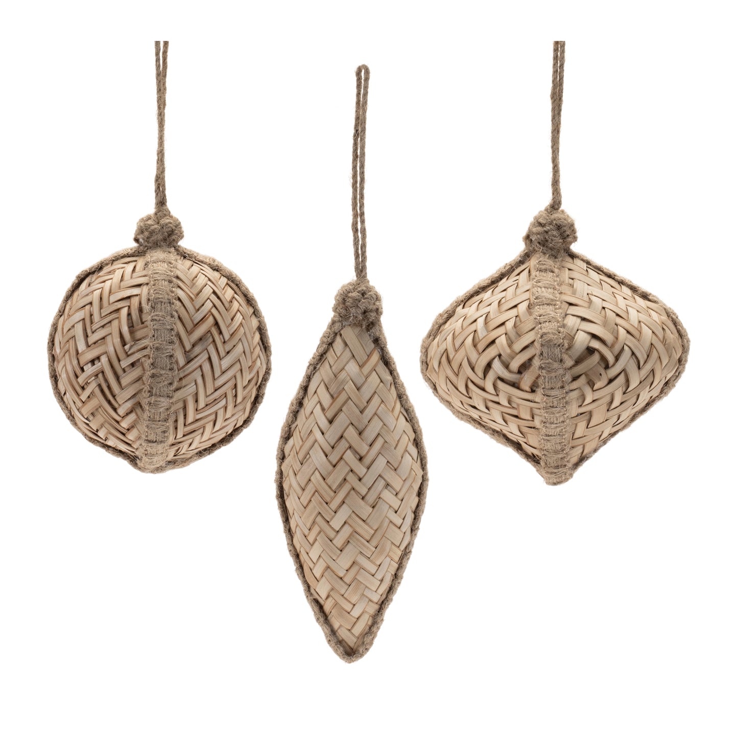 Woven Bamboo Ornament (Set of 6)