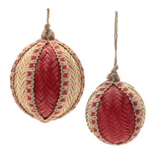 Woven Bamboo Ornament (Set of 4)