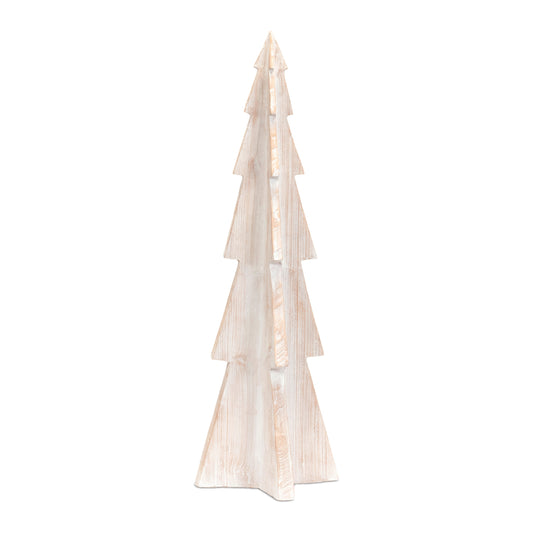 Whitewashed Resin Tree 37"H