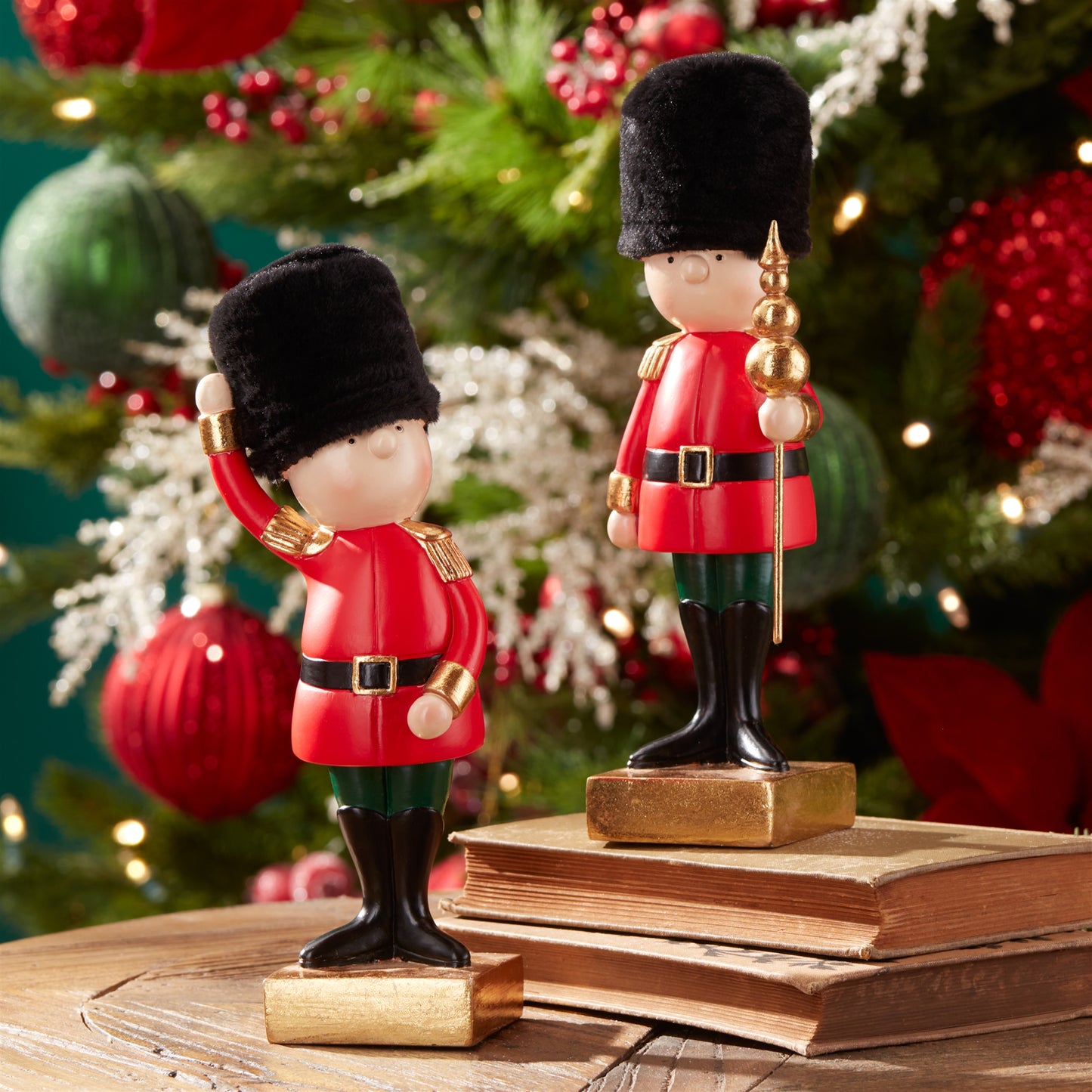 Holiday Nutcracker Soldier Figurine (Set of 2)