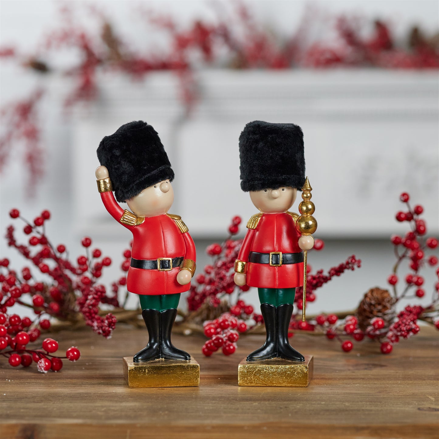 Holiday Nutcracker Soldier Figurine (Set of 2)