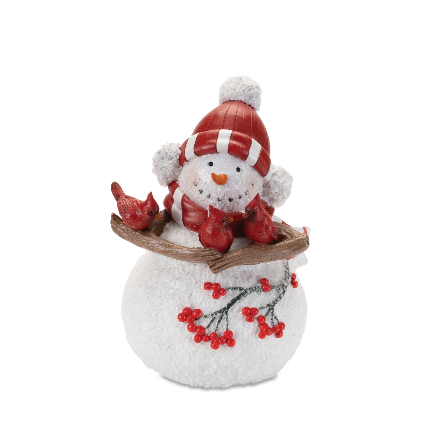 Cardinal Snowman Figurnie (Set of 2)