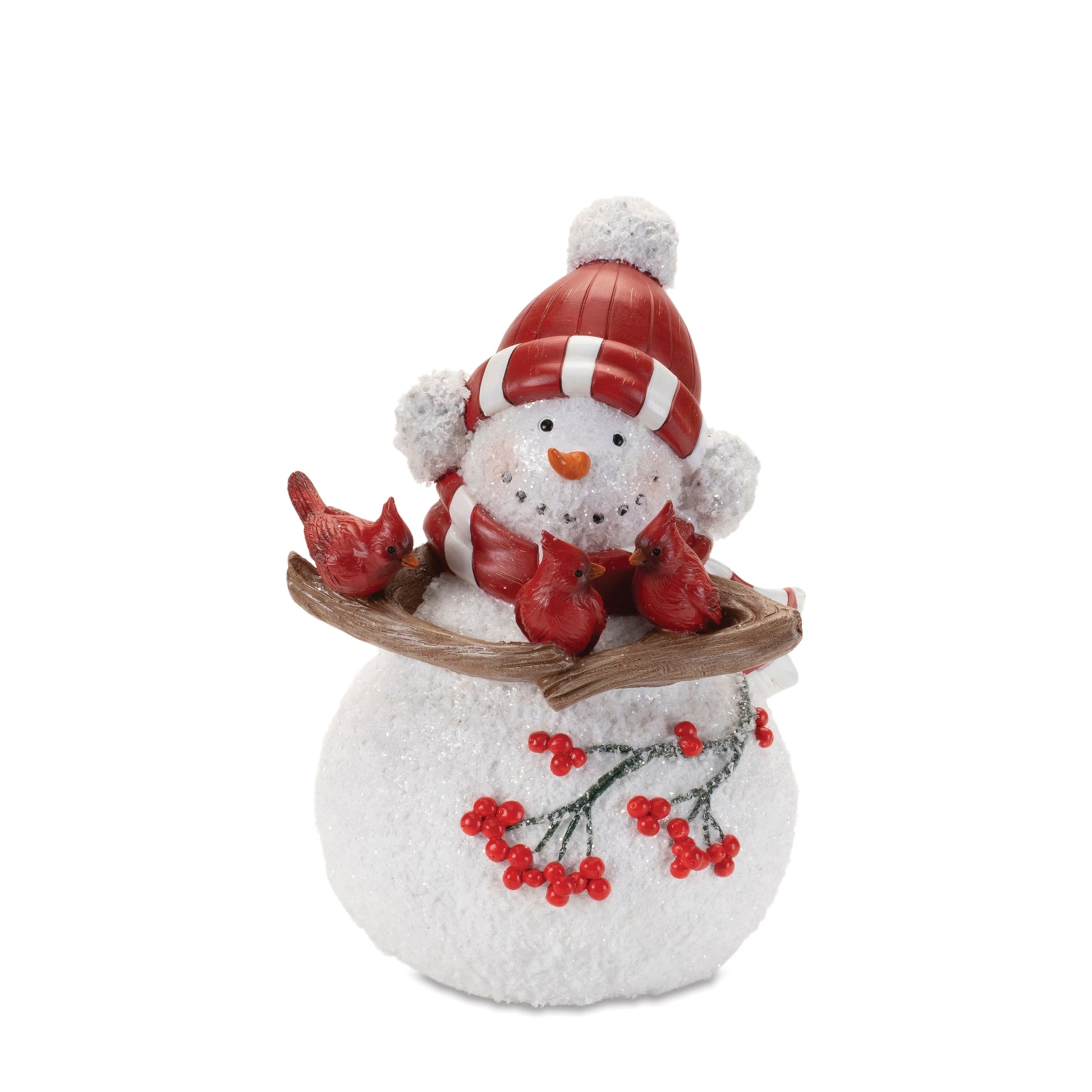 Cardinal Snowman Figurnie (Set of 2)