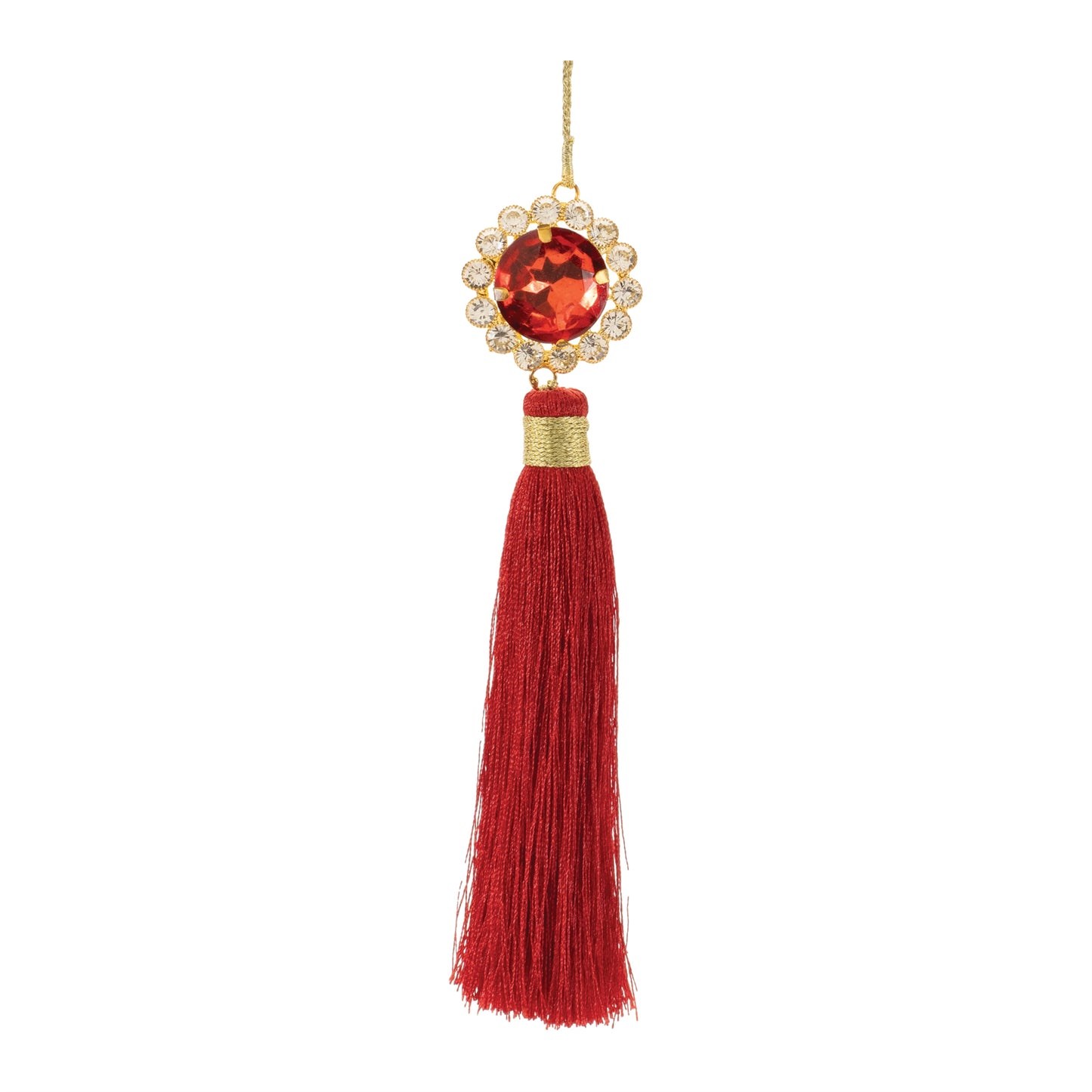 Holiday Jewel Tassle Ornament (Set of 6)