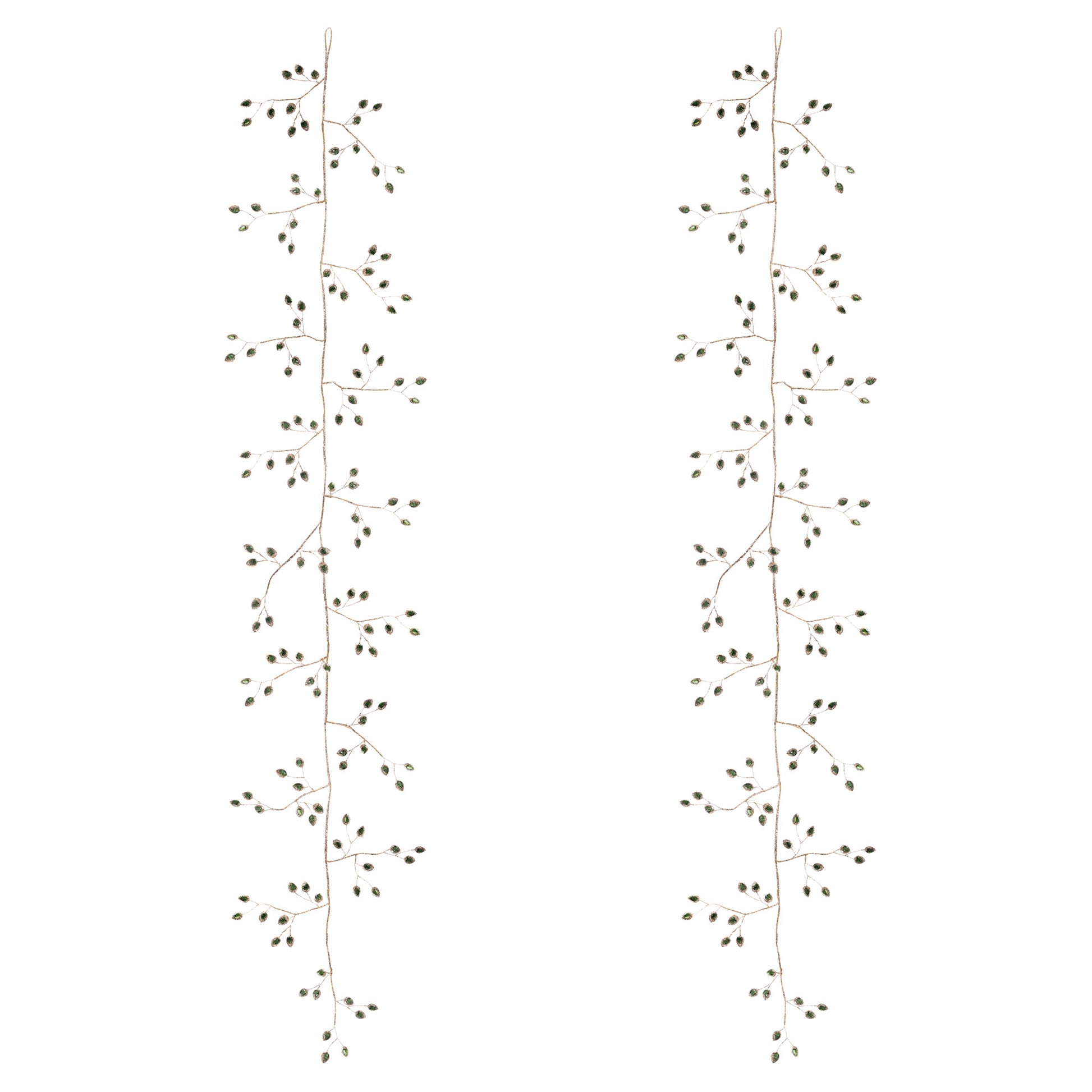 Jeweled Bead Leaf Garland (Set of 2)