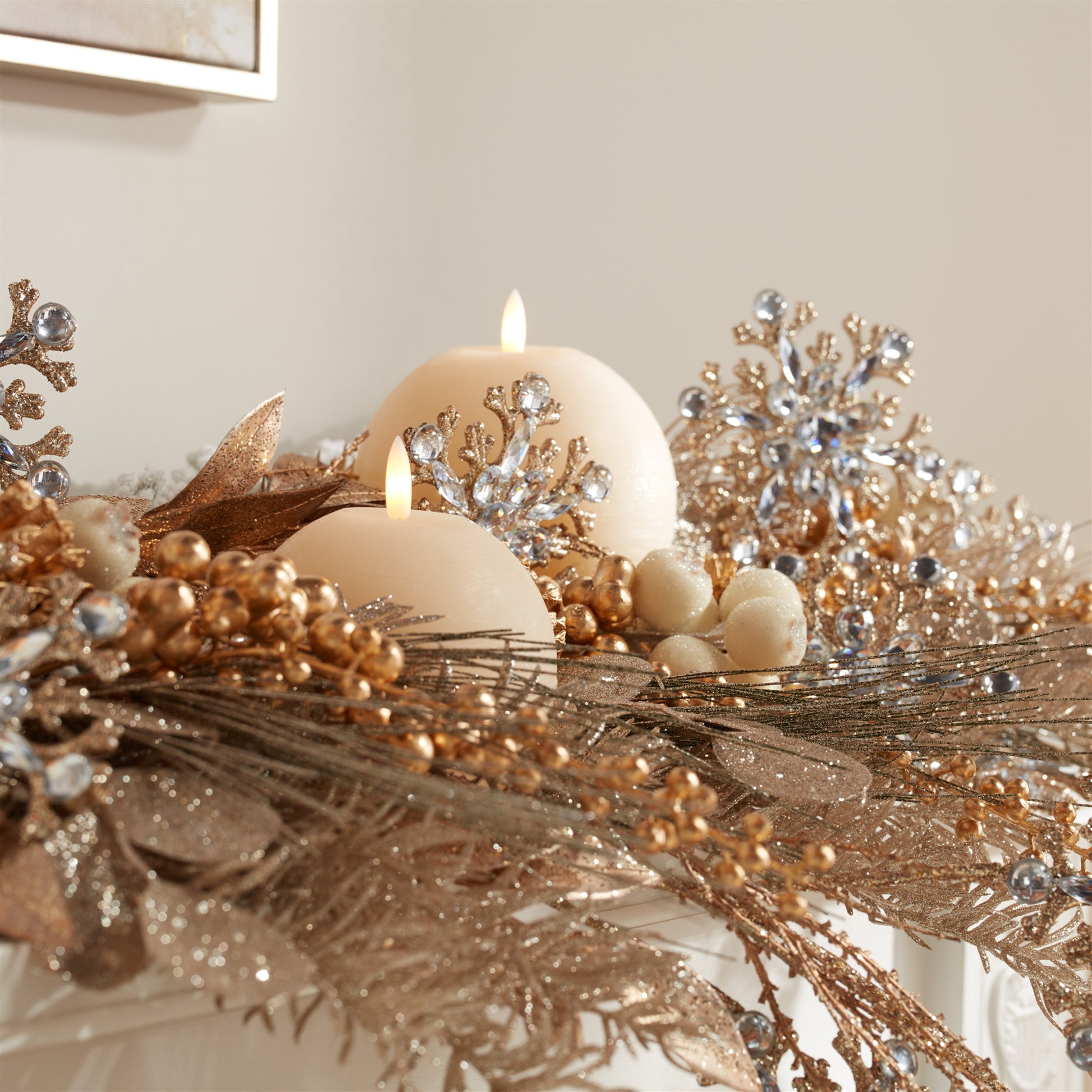Jeweled Snowflake Spray (Set of 2)