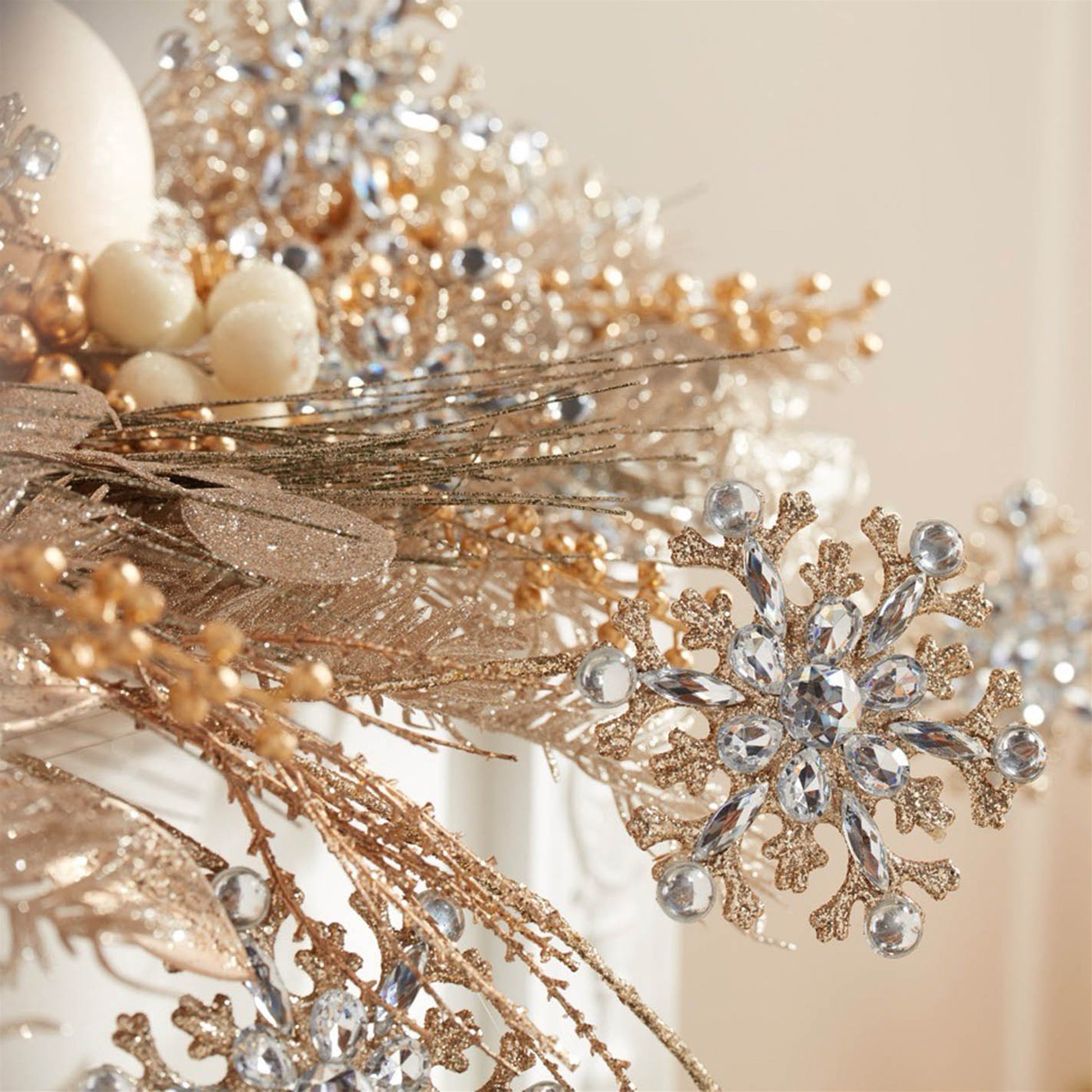 Jeweled Snowflake Spray (Set of 2)
