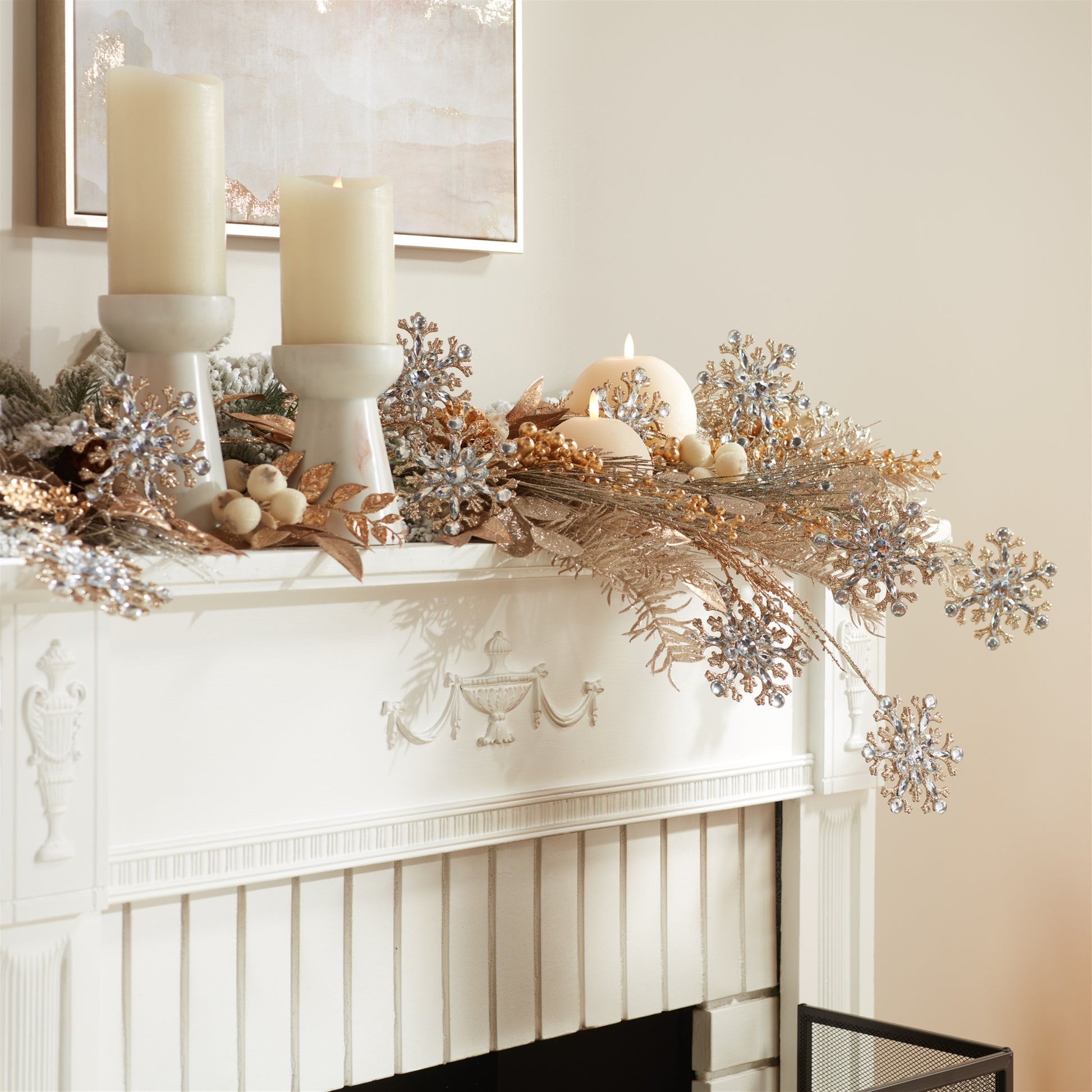 Jeweled Snowflake Spray (Set of 2)