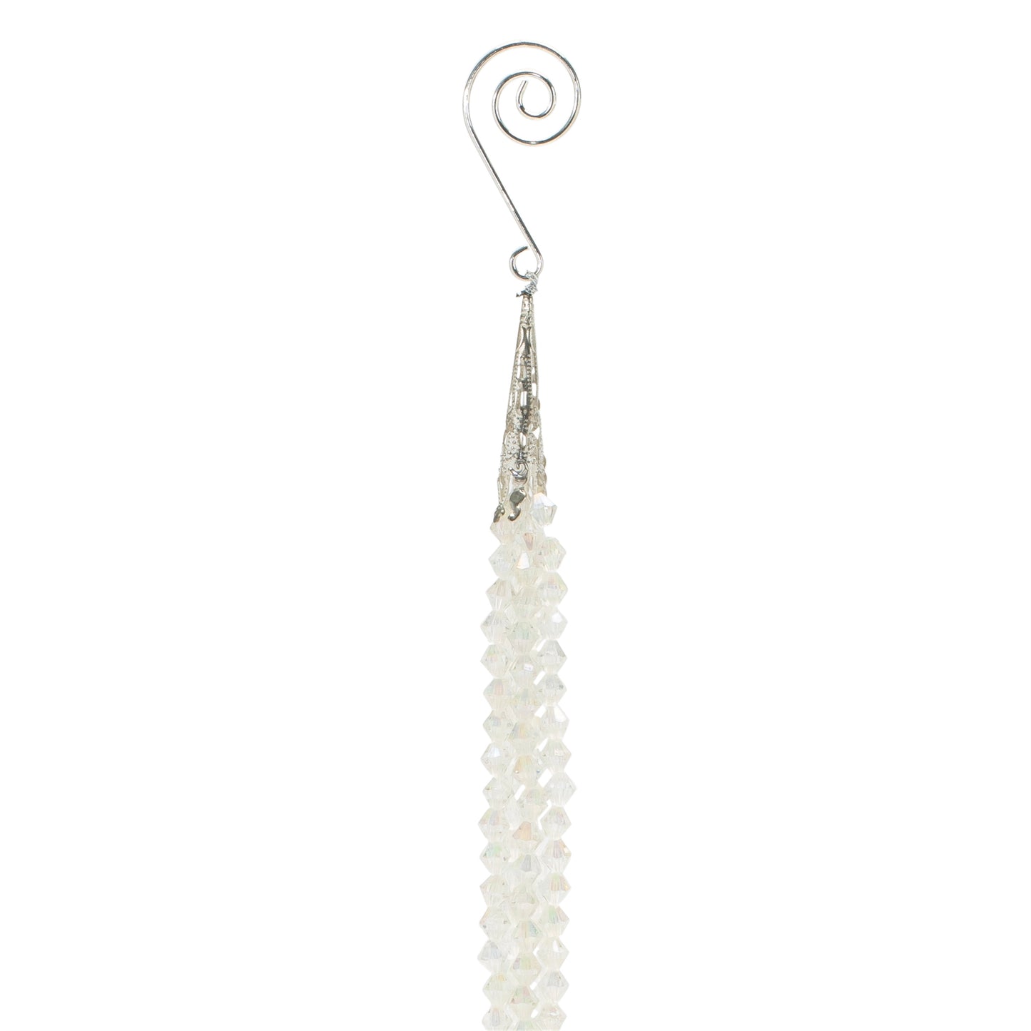 Iridescent Bead Drop Ornaments – Set of 12