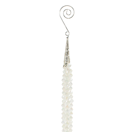 Iridescent Bead Drop Ornaments – Set of 12
