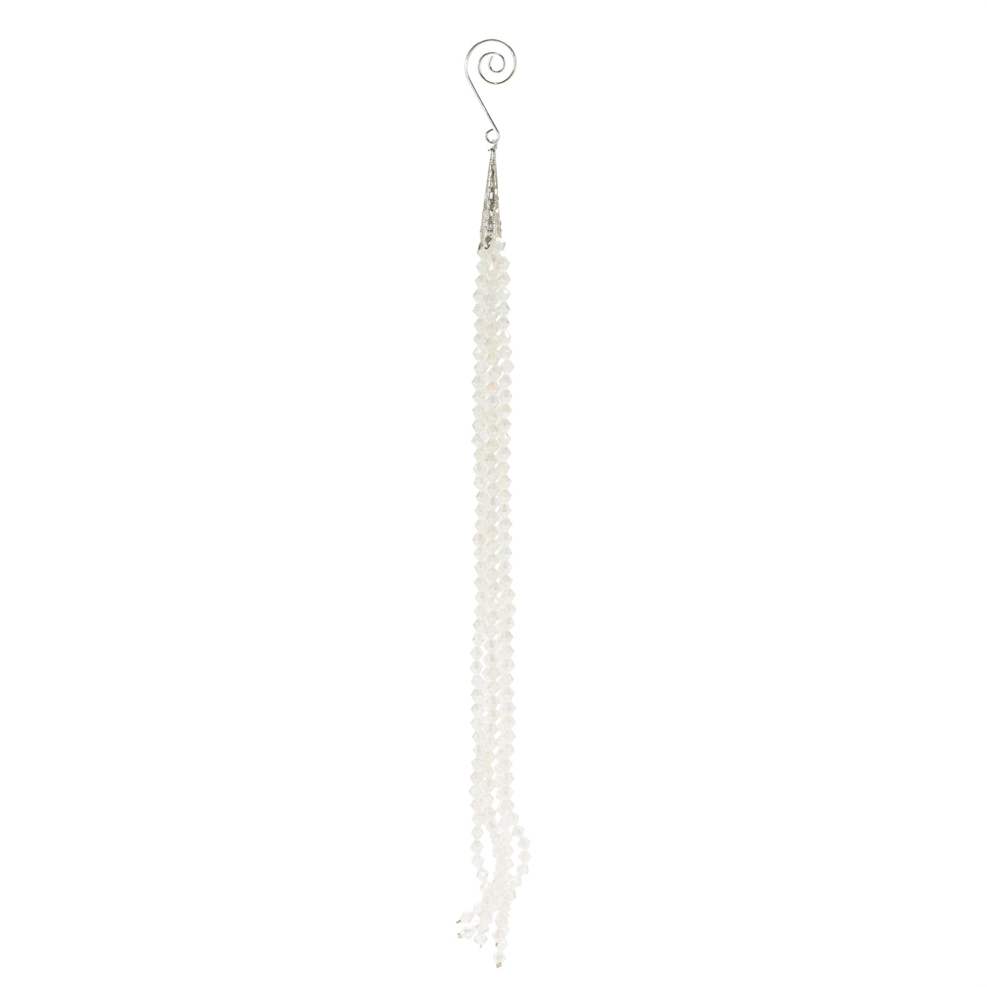 Iridescent Bead Drop Ornaments – Set of 12