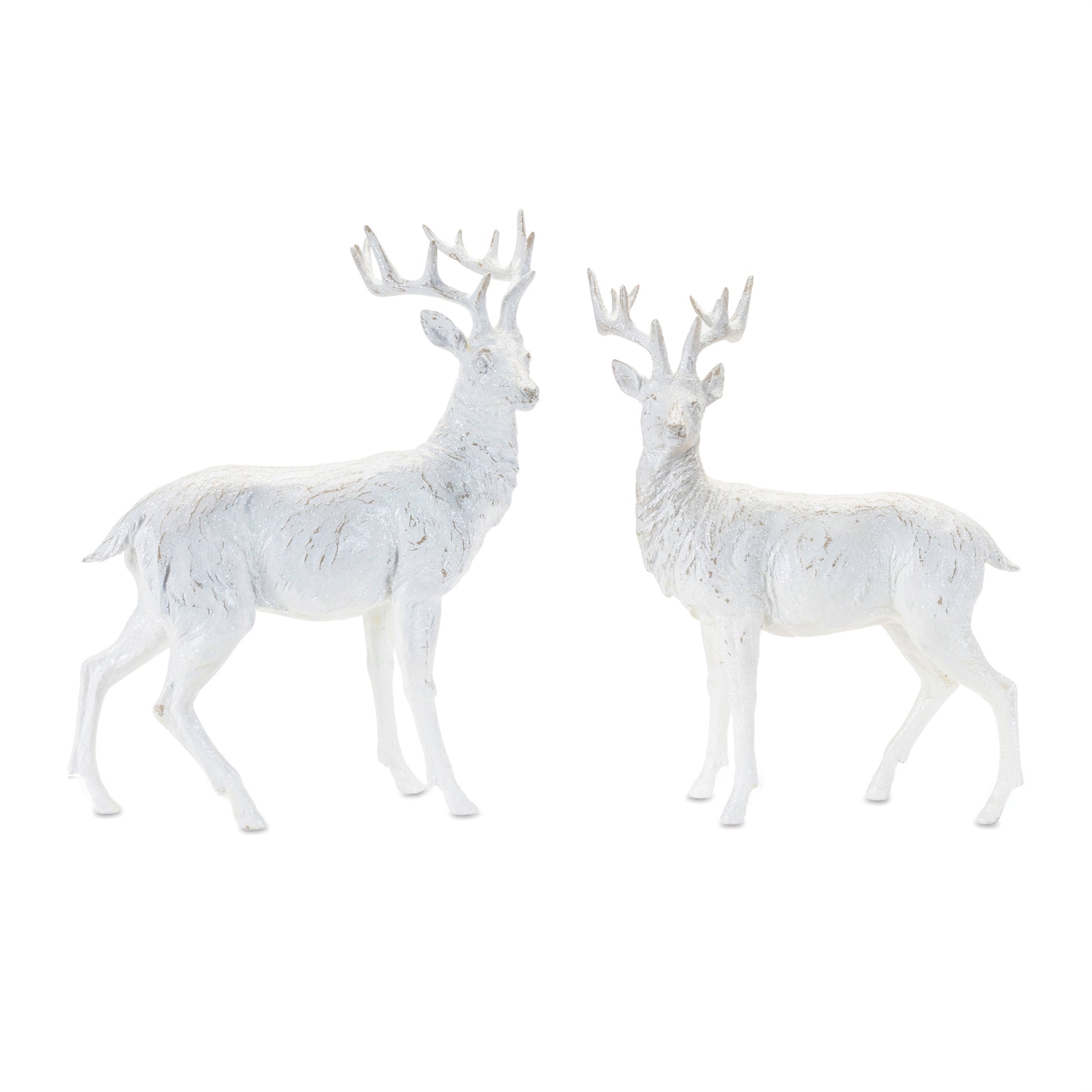 Winter Deer Statue (Set of 2)