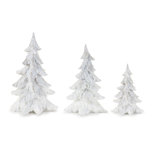 Glittered Pine Tree (Set of 3)