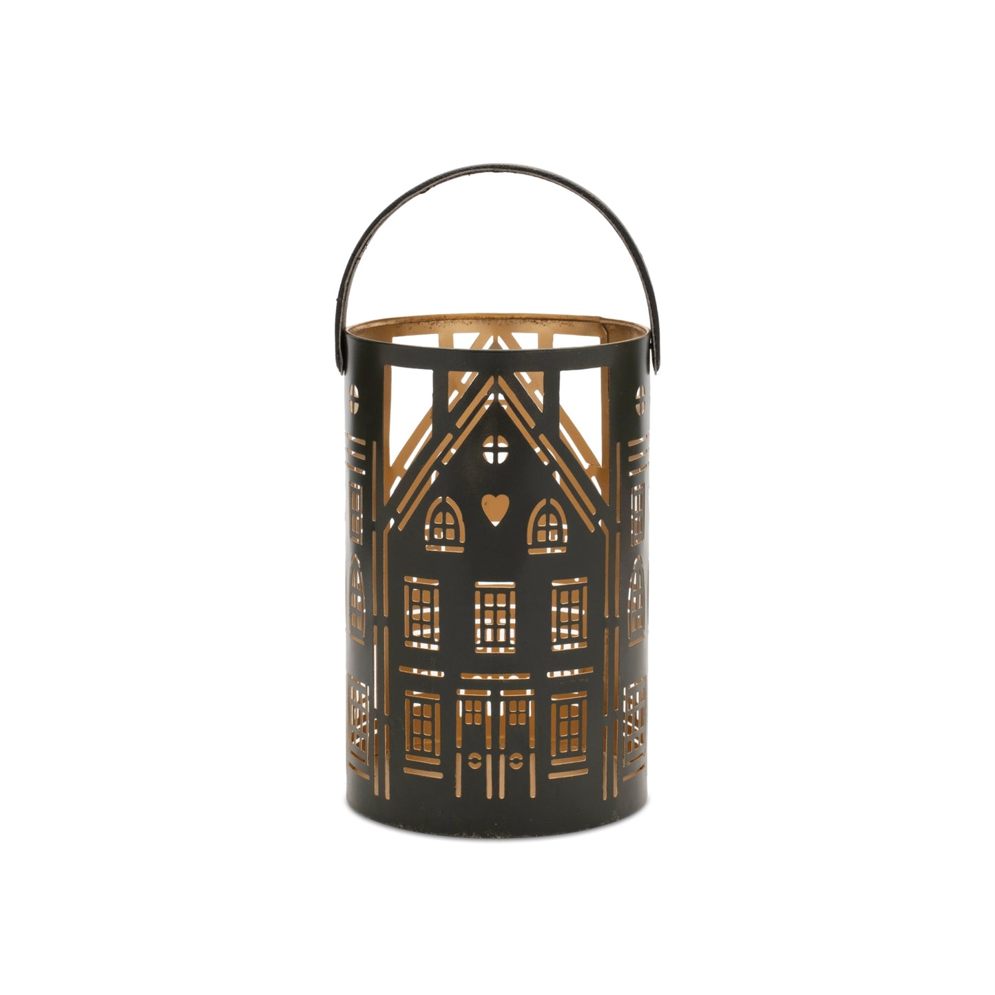 Punched Metal House Lantern (Set of 3)