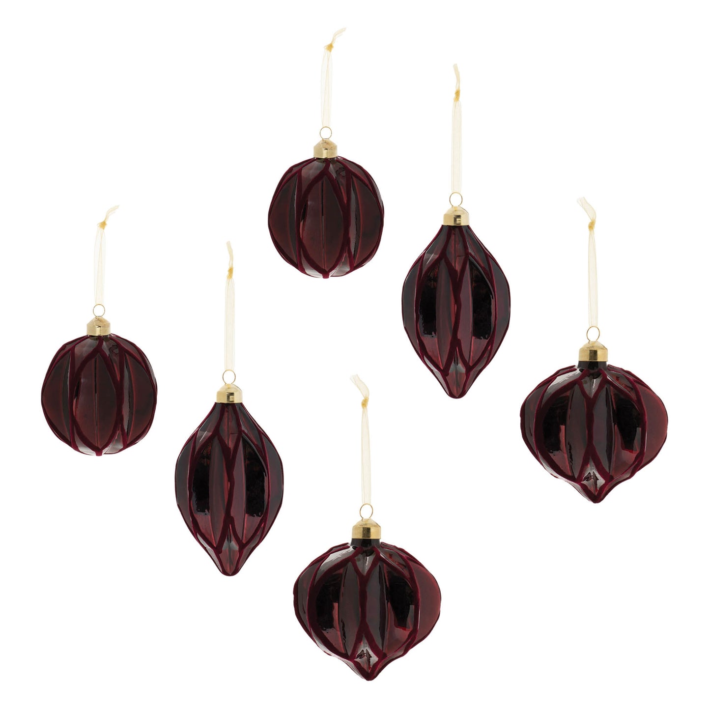 Velvet Glass Ornament (Set of 6)