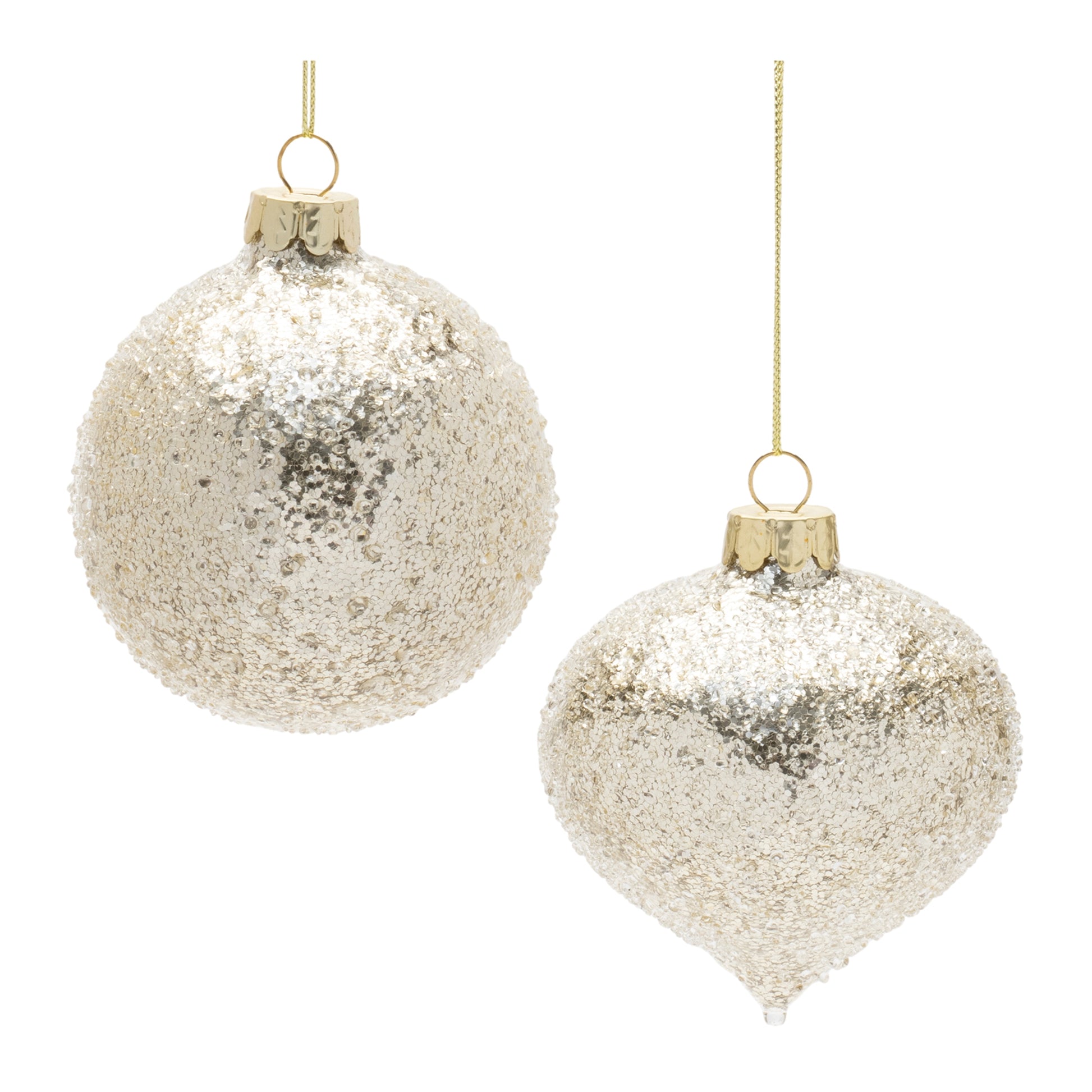 Beaded Glass Ornament (Set of 12)