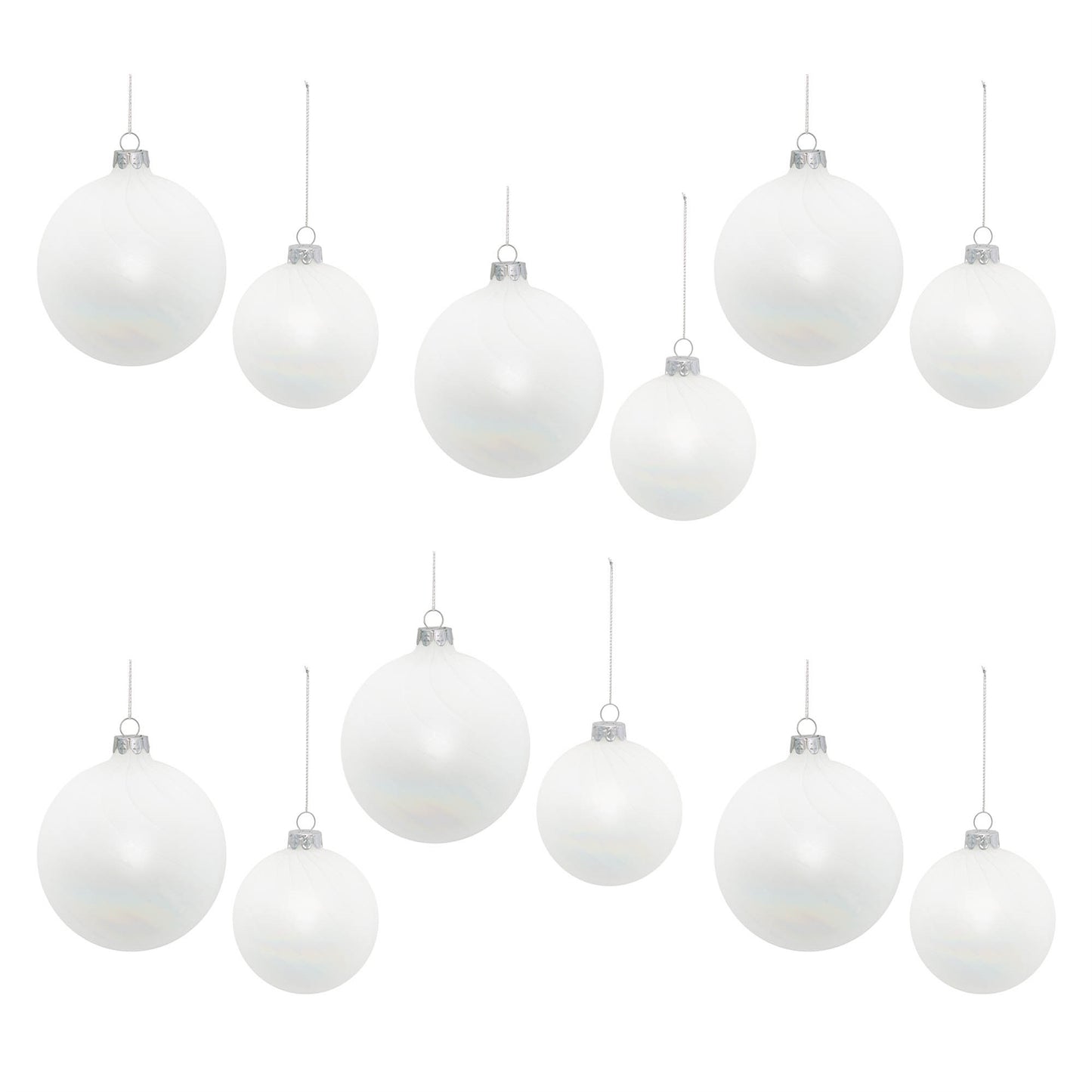 Iridescent Glass Ball Ornament (Set of 12)