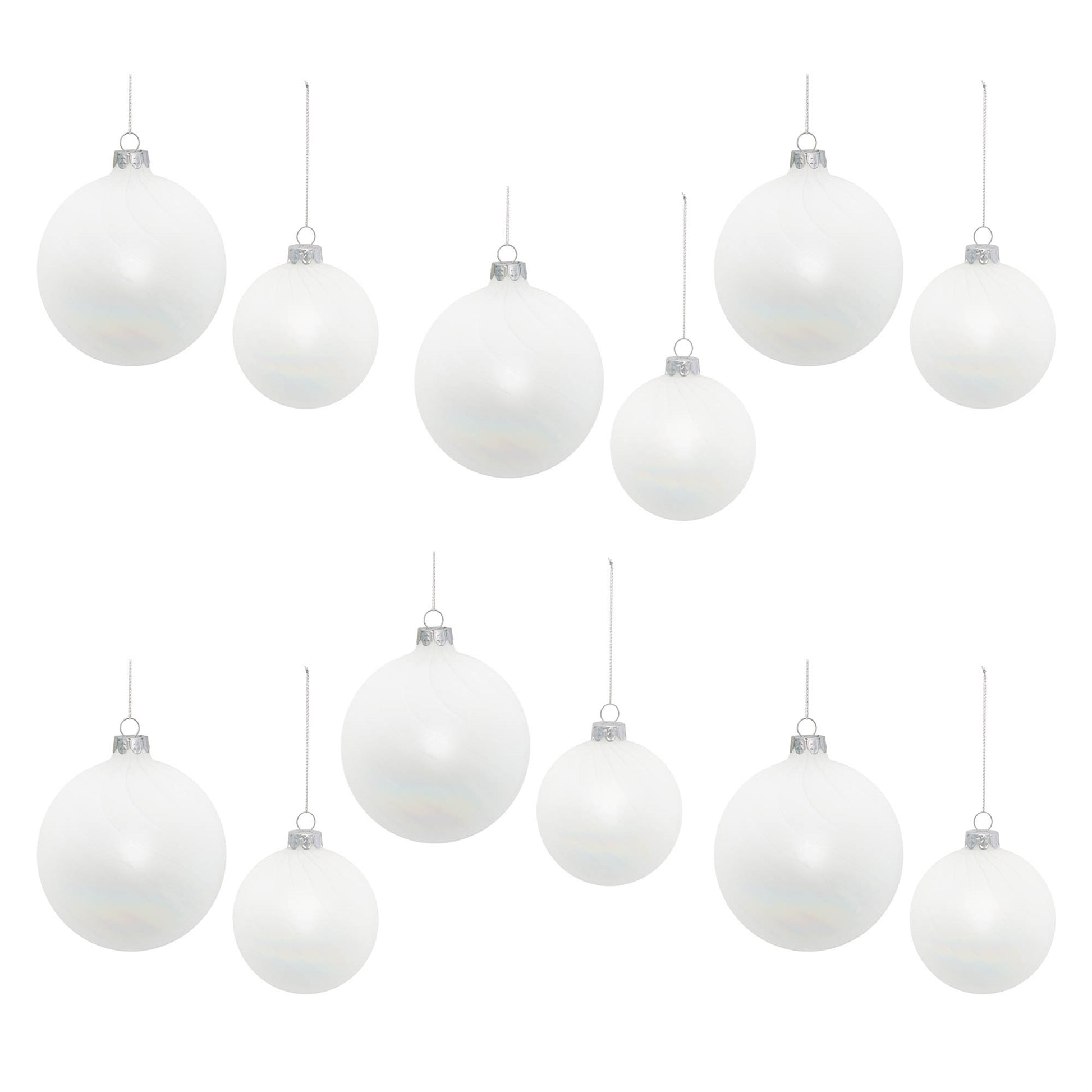 Iridescent Glass Ball Ornament (Set of 12)