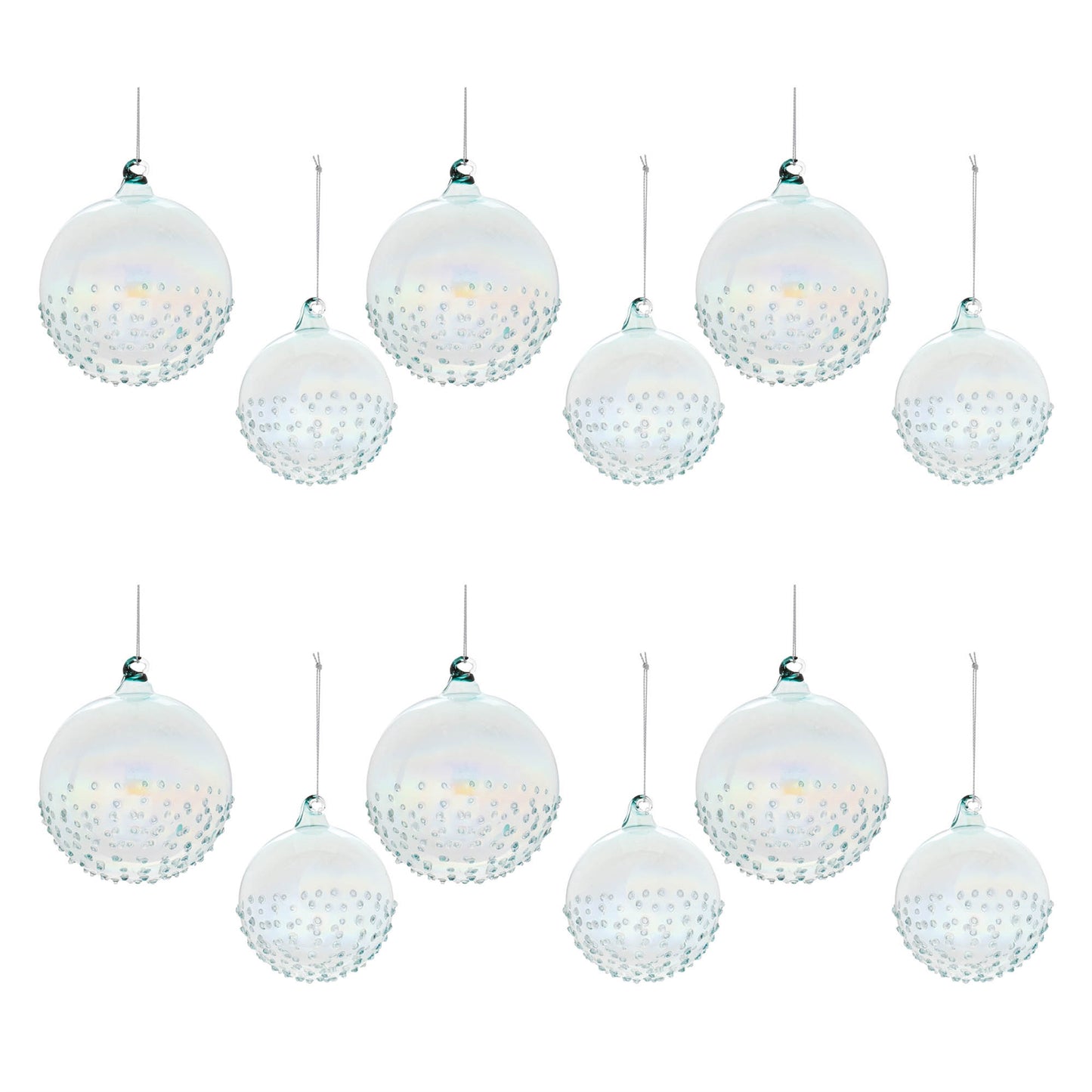 Iridescent Glass Ball Ornament (Set of 12)