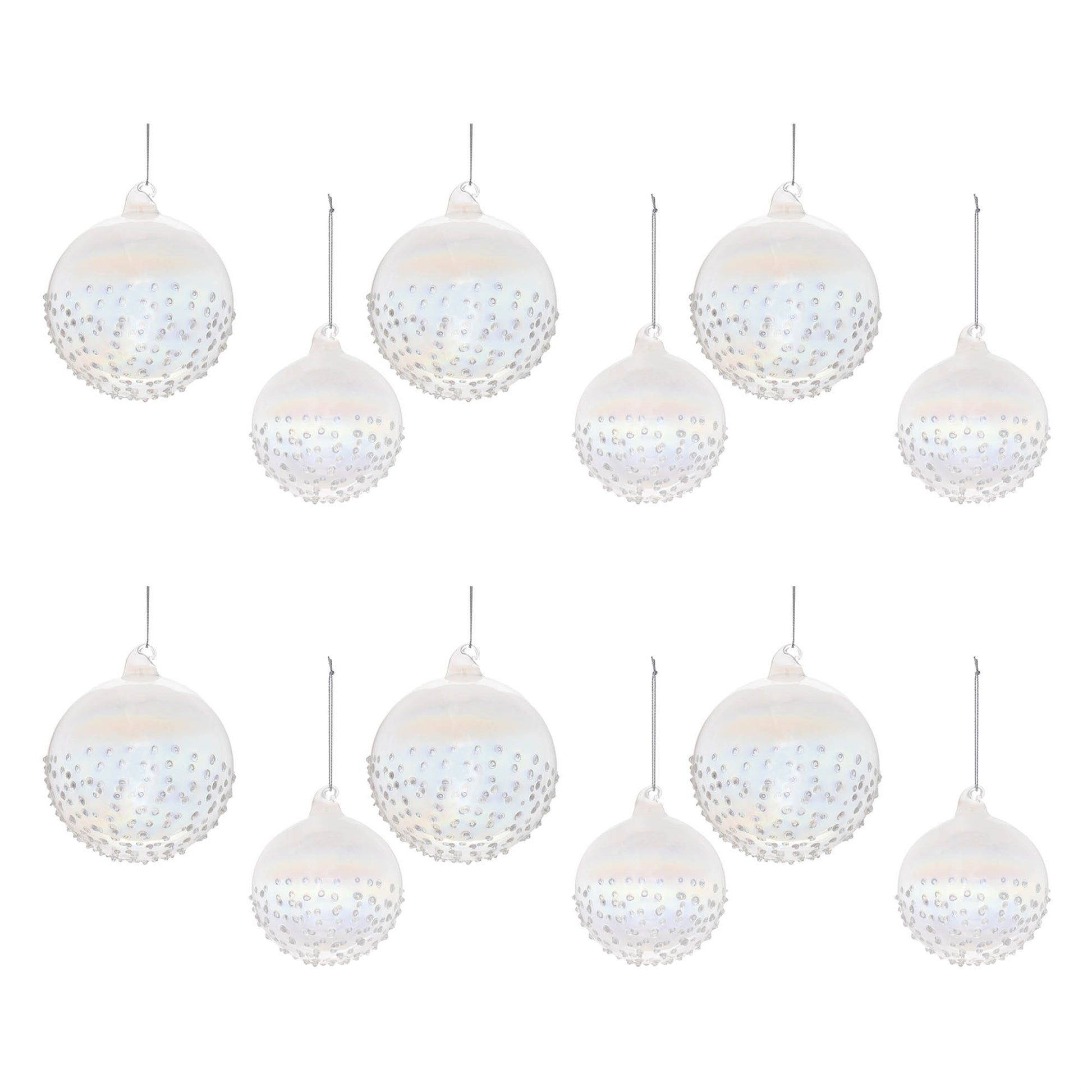 Iridescent Glass Ball Ornament (Set of 12)