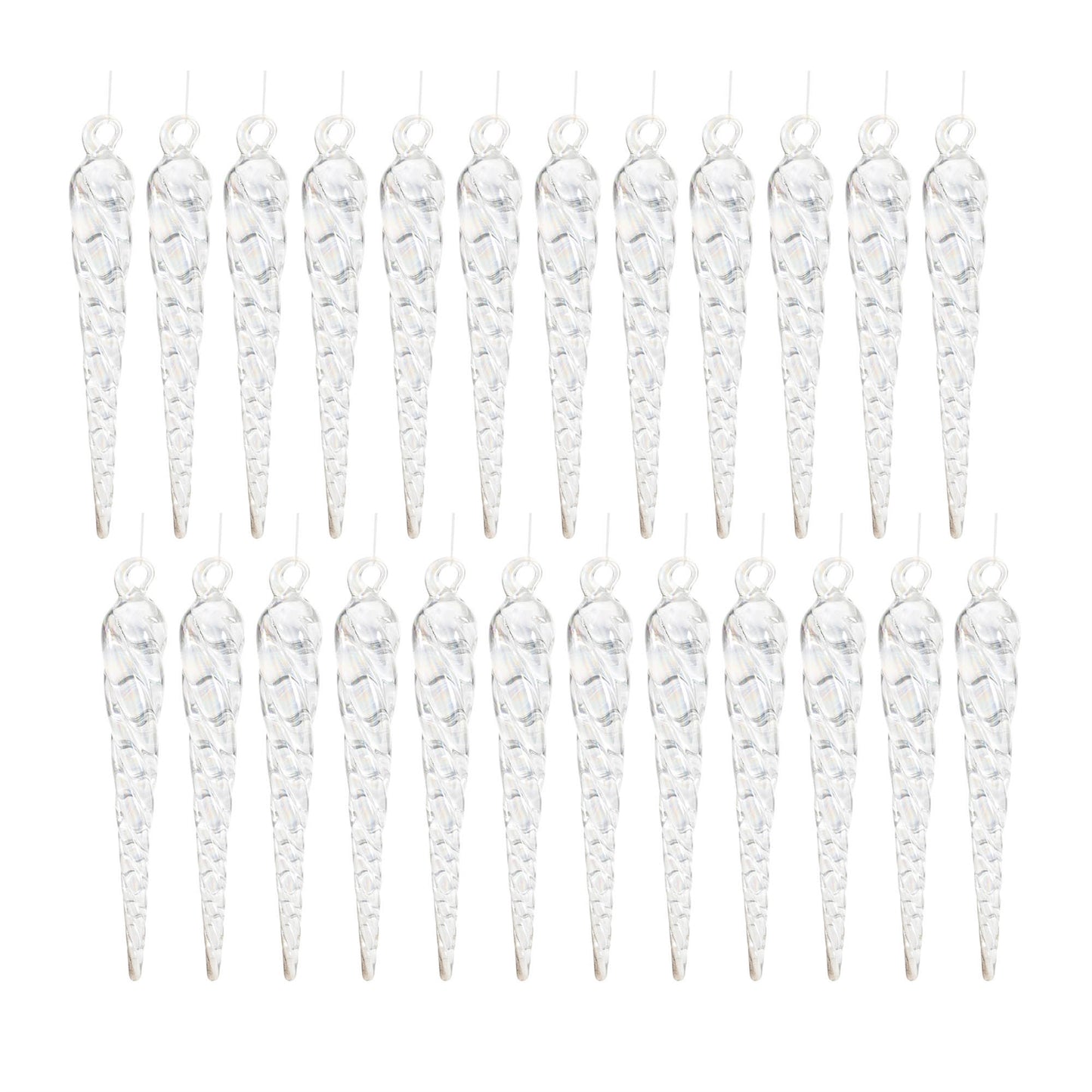 Glass Icicle Ornament (Set of 24)